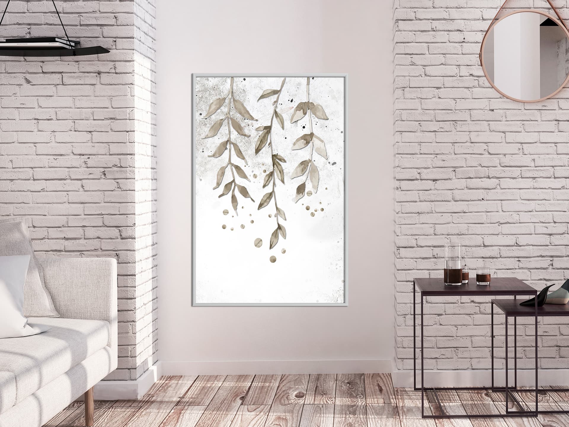 

Plakat - Kurtyna z liści (rozmiar 20x30, wykończenie Rama biała)