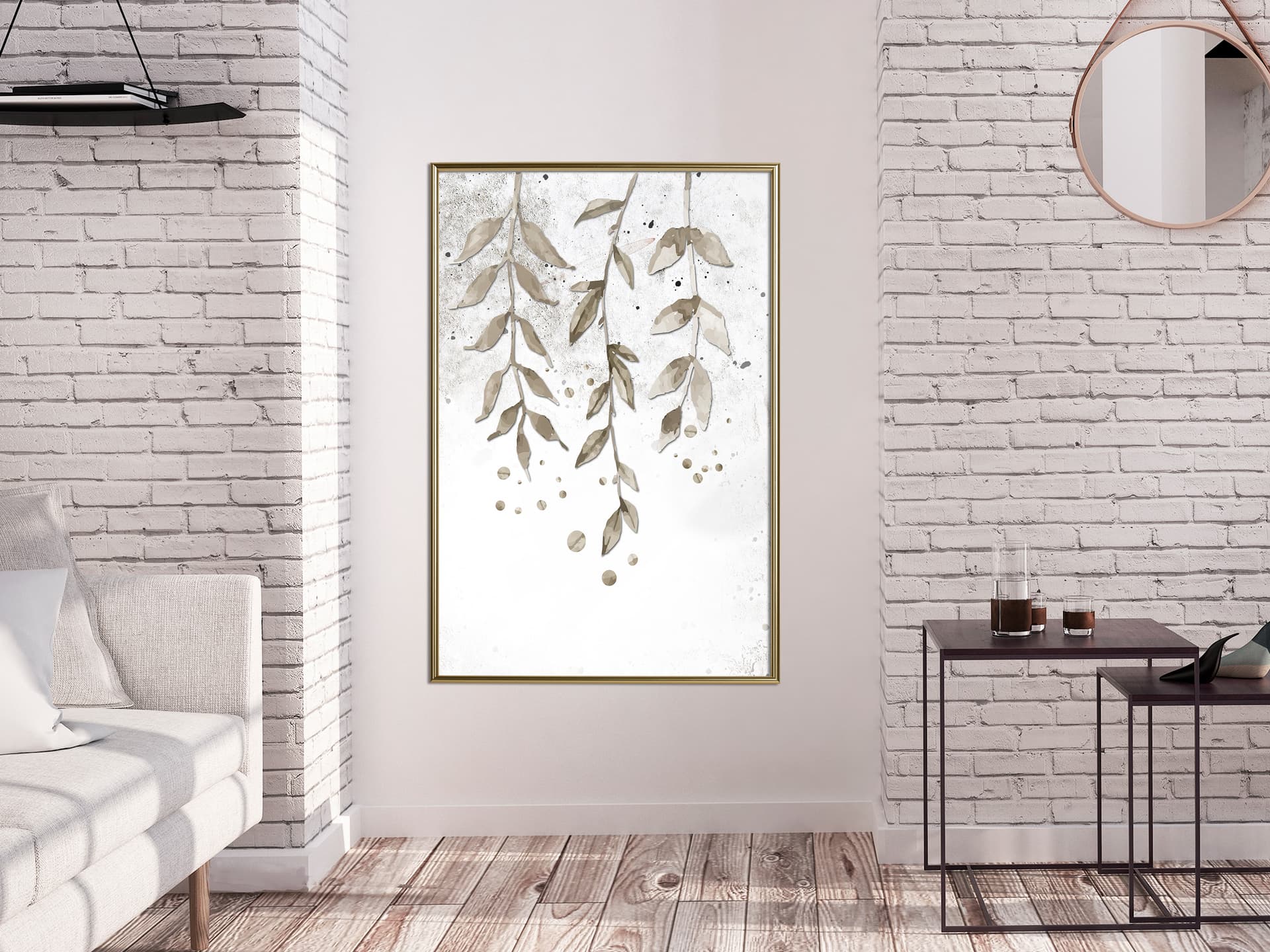 

Plakat - Kurtyna z liści (rozmiar 20x30, wykończenie Rama złota)