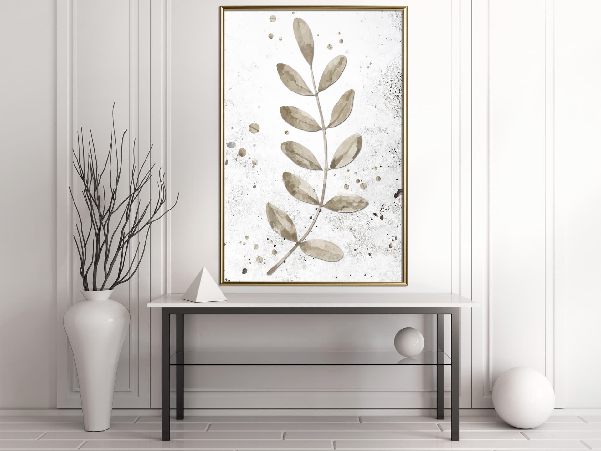 

Plakat - Zasuszona gałązka (rozmiar 40x60, wykończenie Rama złota)