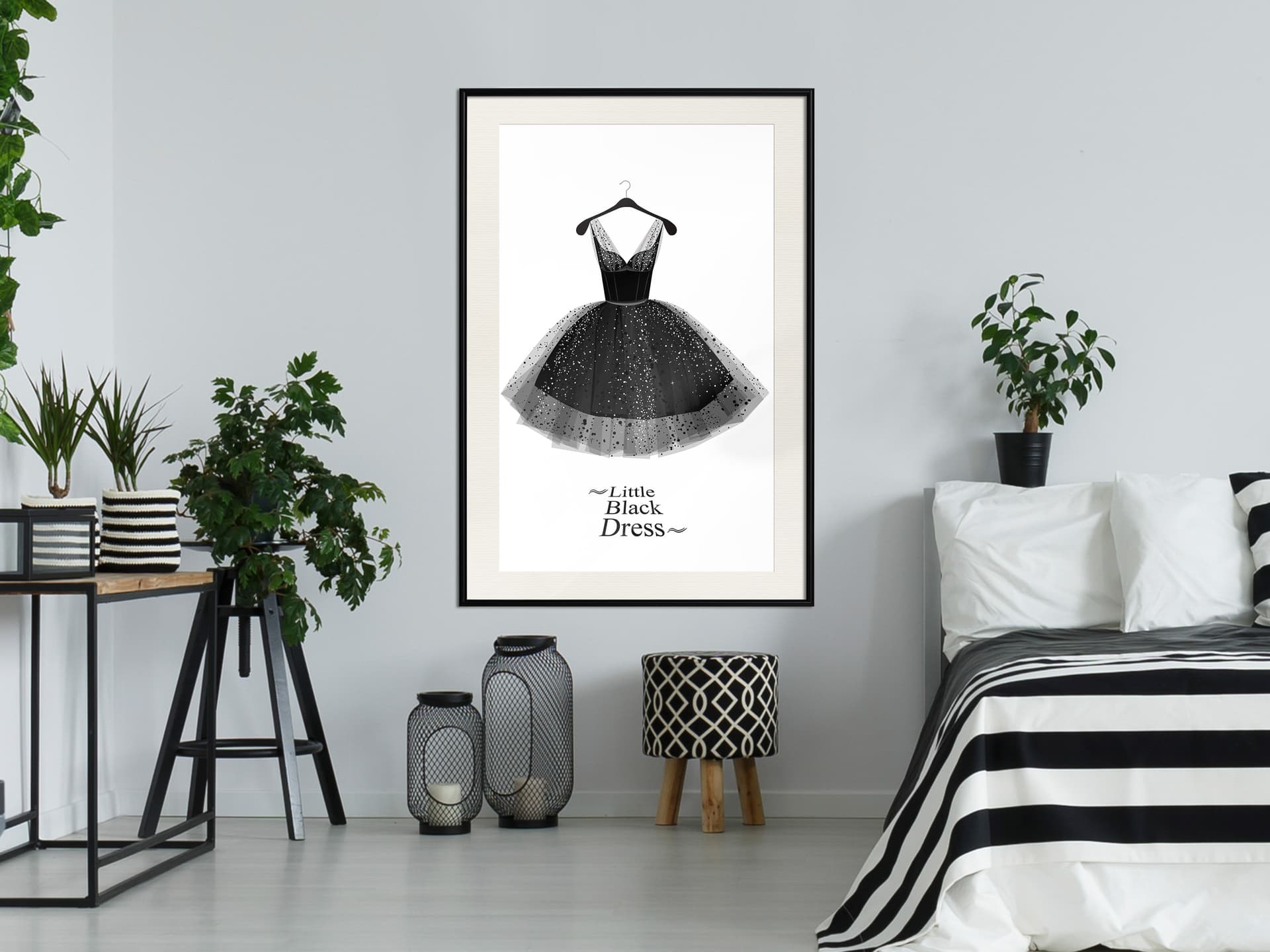 

Plakat - Mała czarna (rozmiar 20x30, wykończenie Rama czarna z passe-partout)