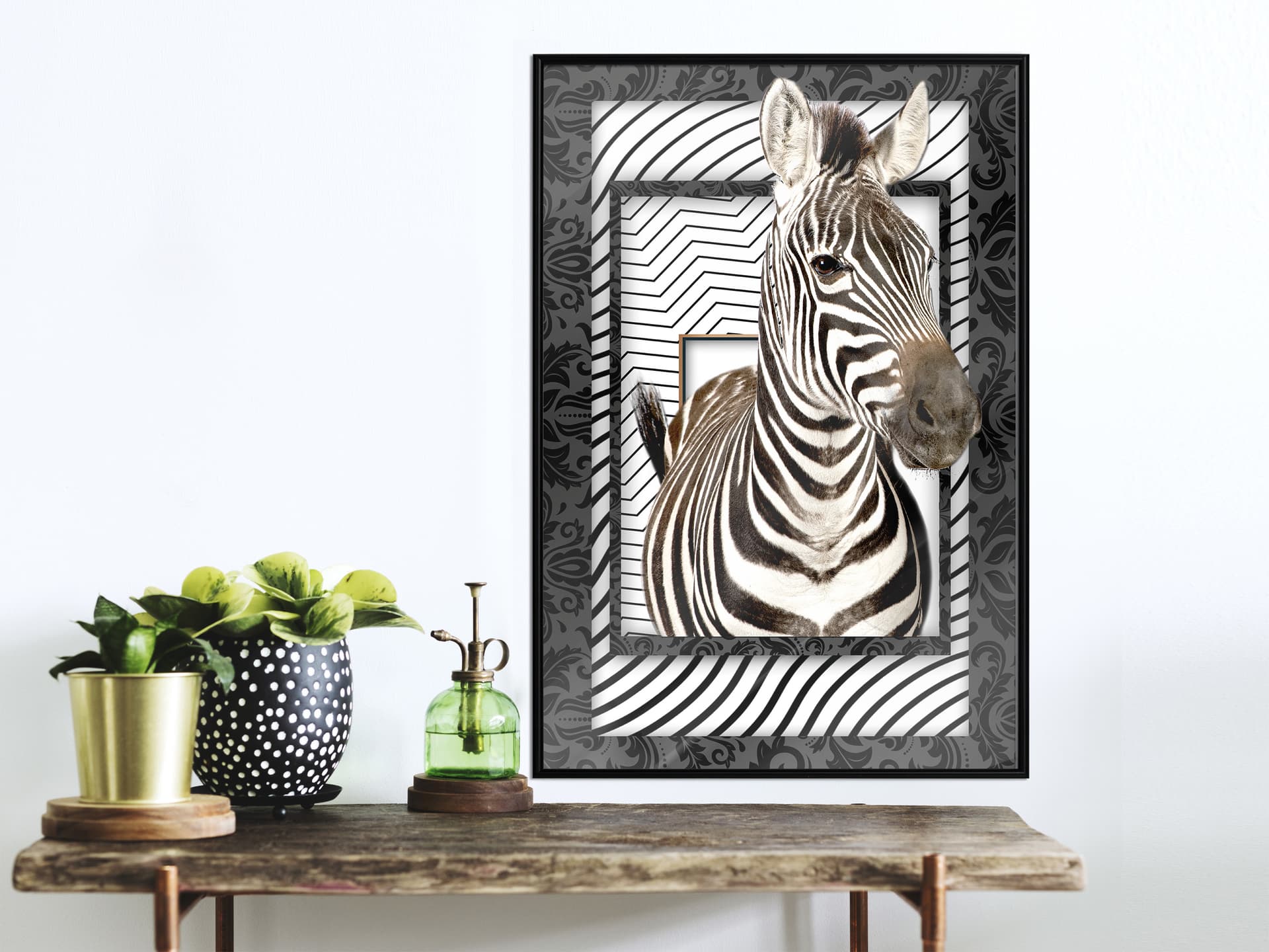 

Plakat - Zebra w ramie (rozmiar 20x30, wykończenie Rama czarna)