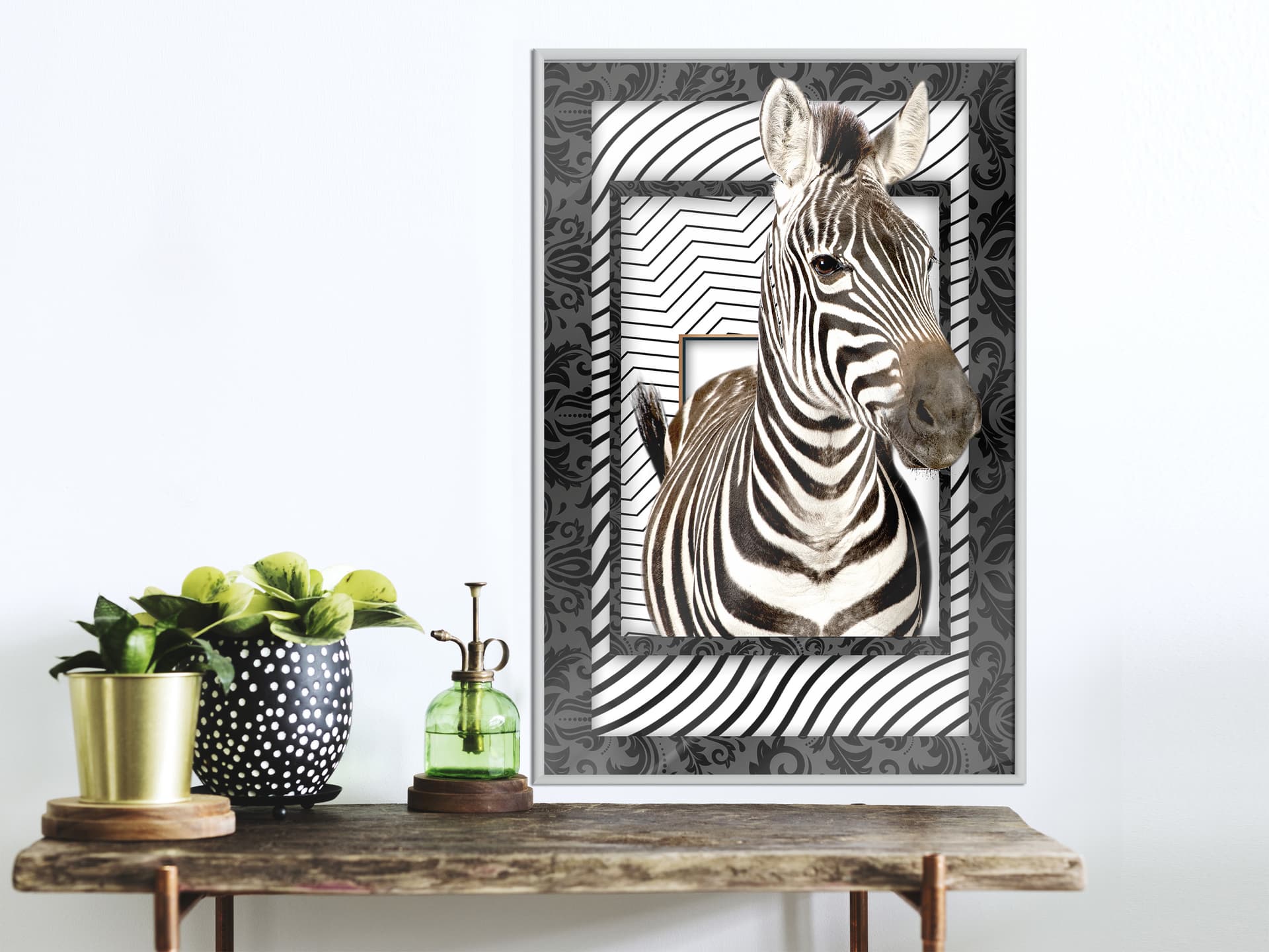 

Plakat - Zebra w ramie (rozmiar 30x45, wykończenie Rama biała)