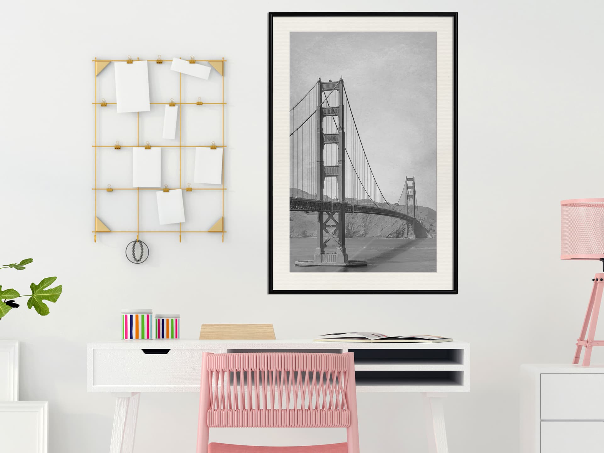 

Plakat - Most w San Francisco II (rozmiar 20x30, wykończenie Rama czarna z passe-partout)