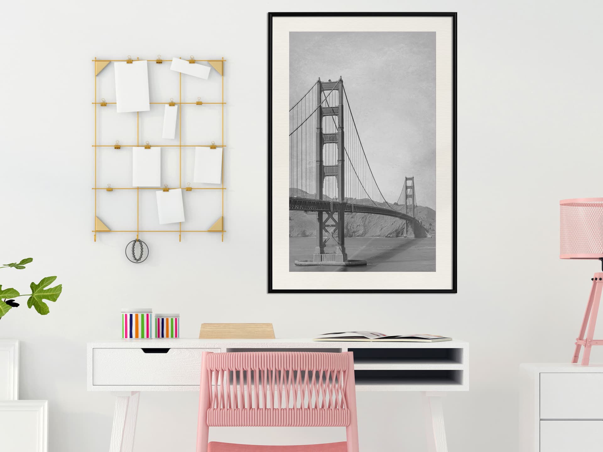 

Plakat - Most w San Francisco II (rozmiar 40x60, wykończenie Rama czarna z passe-partout)