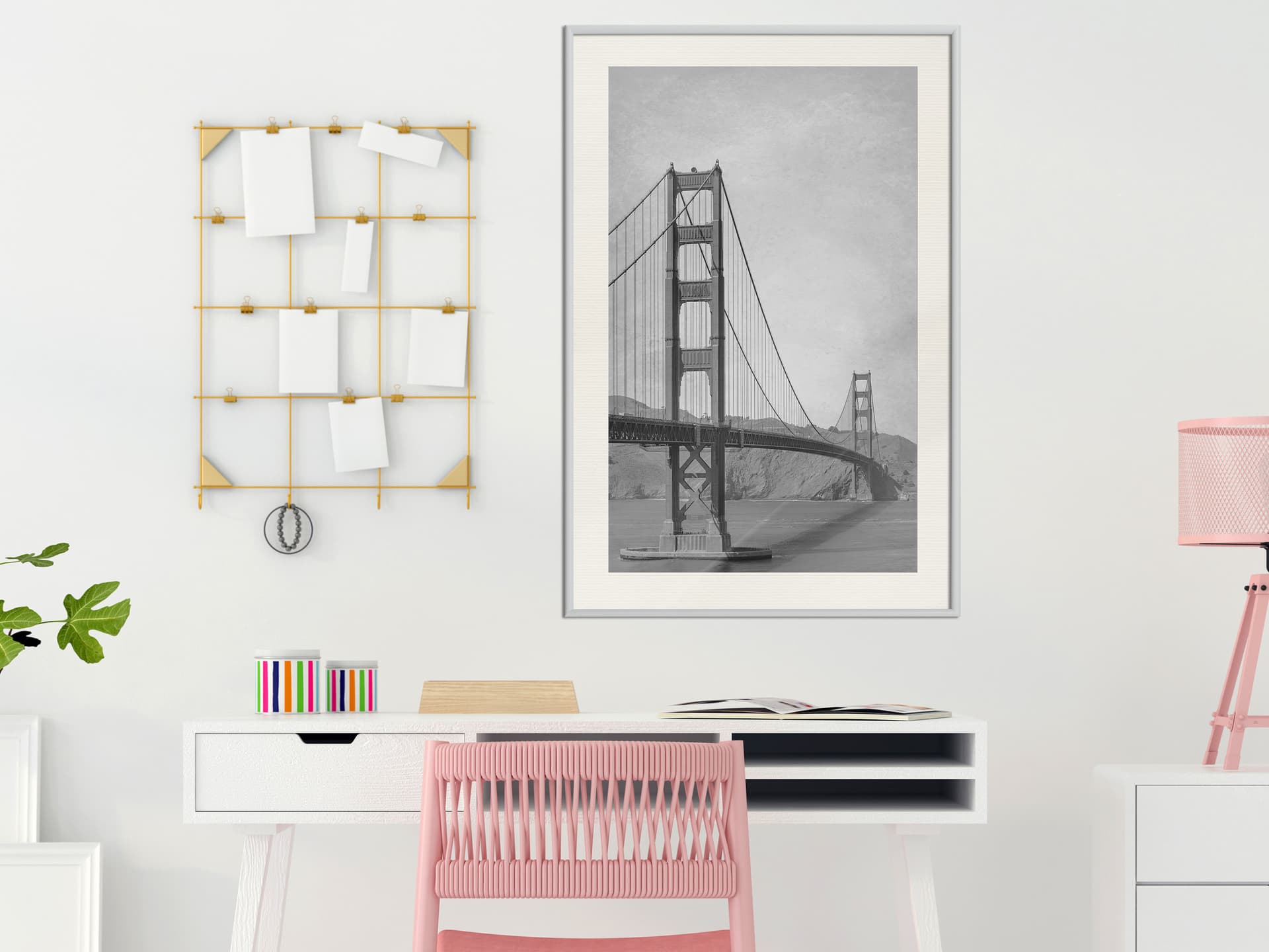 

Plakat - Most w San Francisco II (rozmiar 20x30, wykończenie Rama biała z passe-partout)