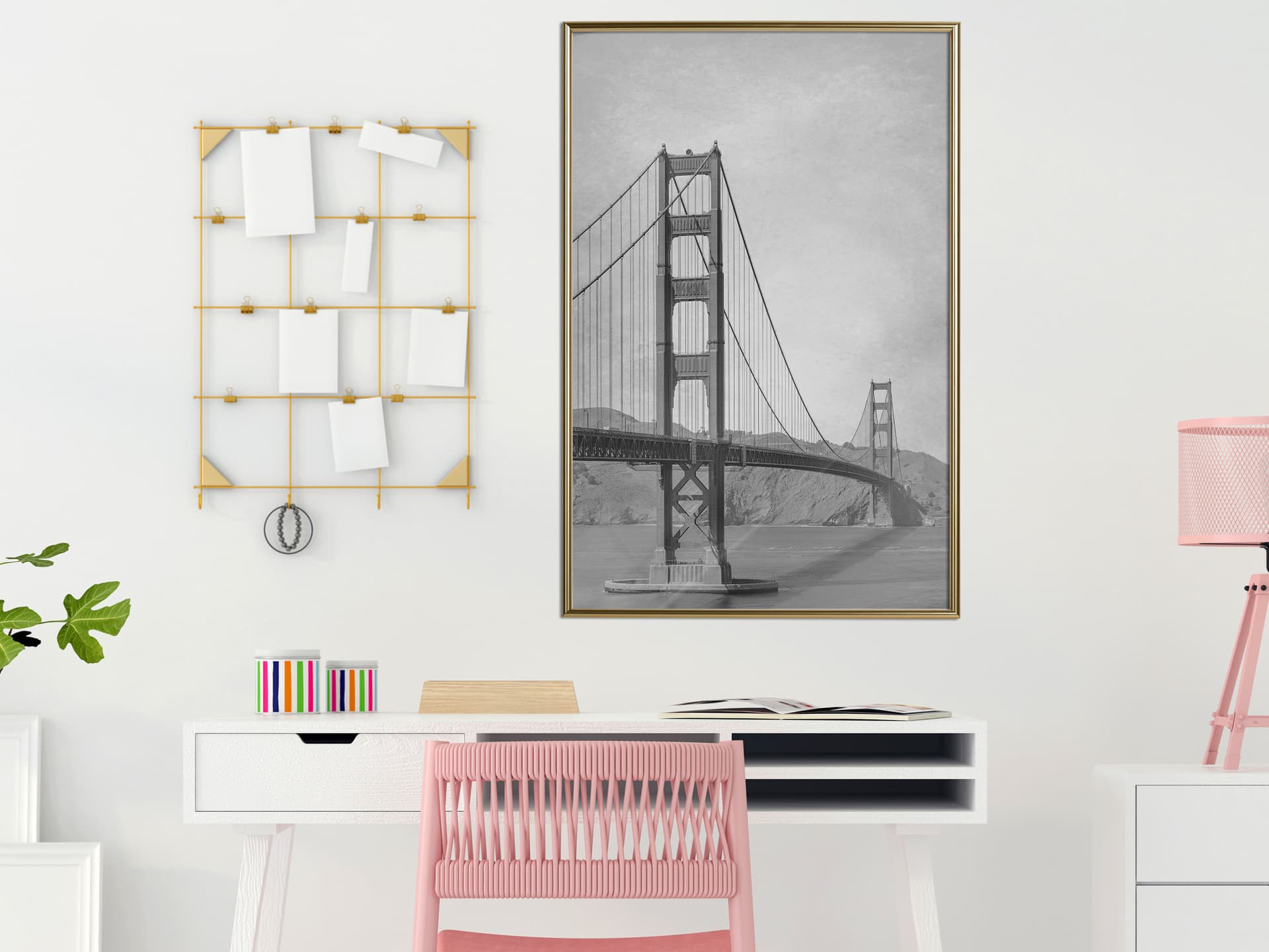 

Plakat - Most w San Francisco II (rozmiar 30x45, wykończenie Rama złota)