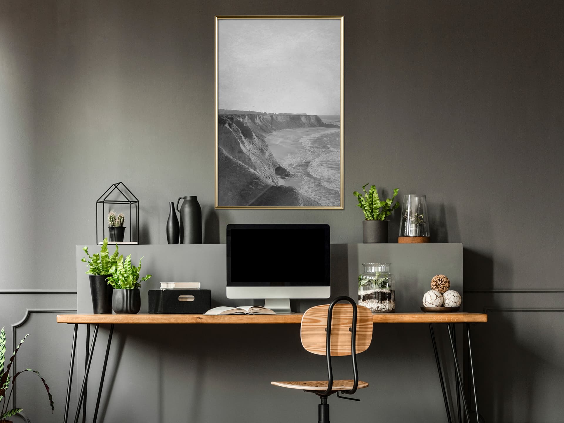 

Plakat - Morze przeciwko lądowi (rozmiar 30x45, wykończenie Rama złota)