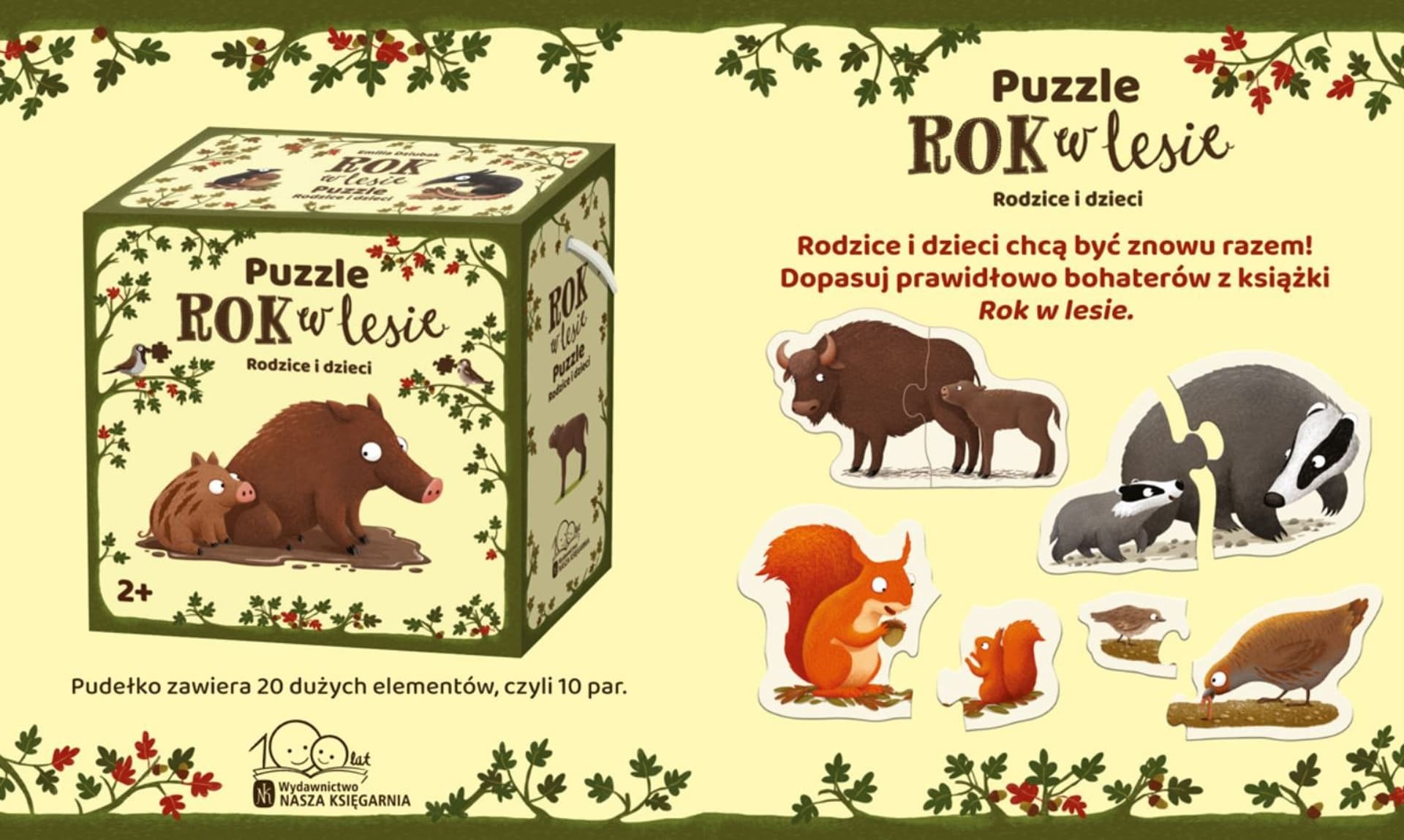 

Puzzle Rok w Lesie. Rodzice i dzieci