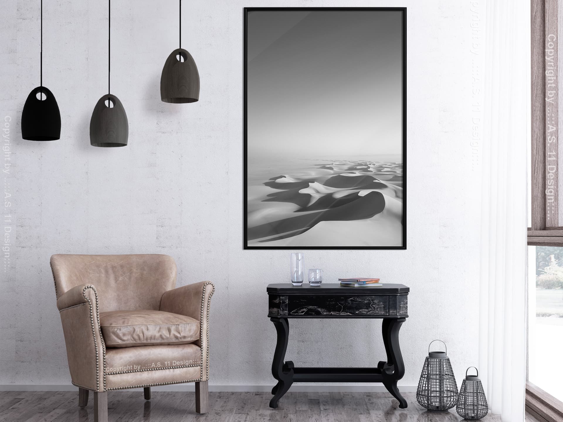 

Plakat - Ocean piasku I (rozmiar 30x45, wykończenie Rama czarna)