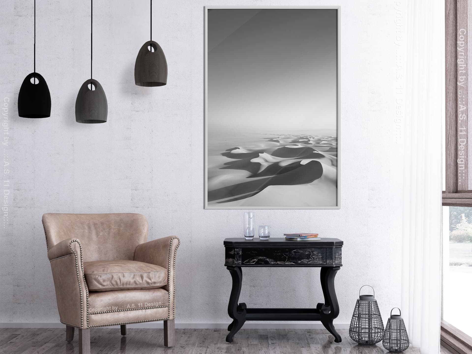 

Plakat - Ocean piasku I (rozmiar 40x60, wykończenie Rama biała)