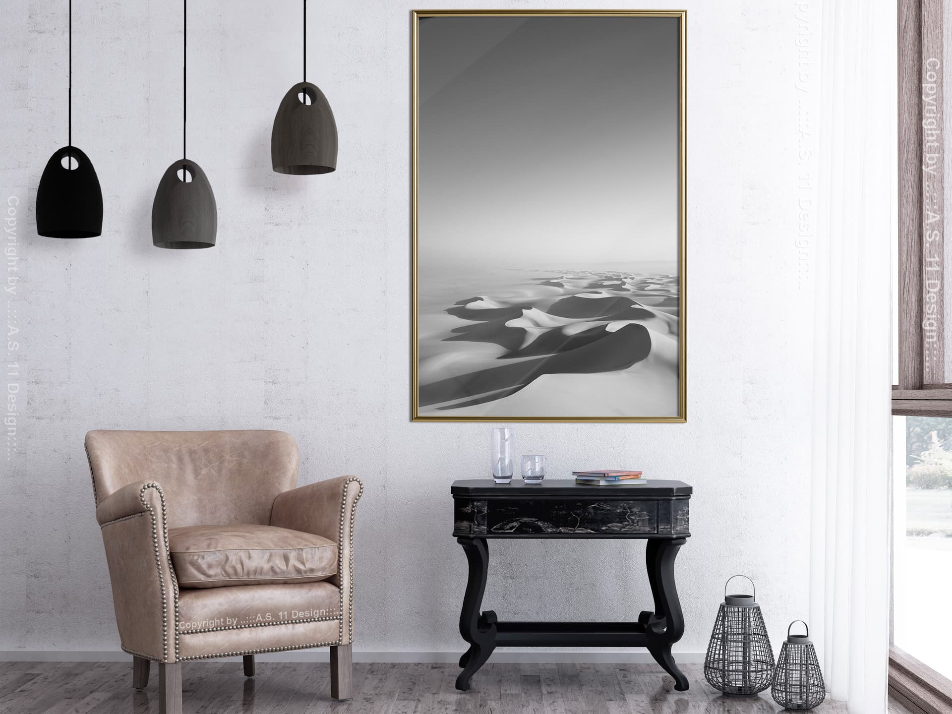 

Plakat - Ocean piasku I (rozmiar 40x60, wykończenie Rama złota)