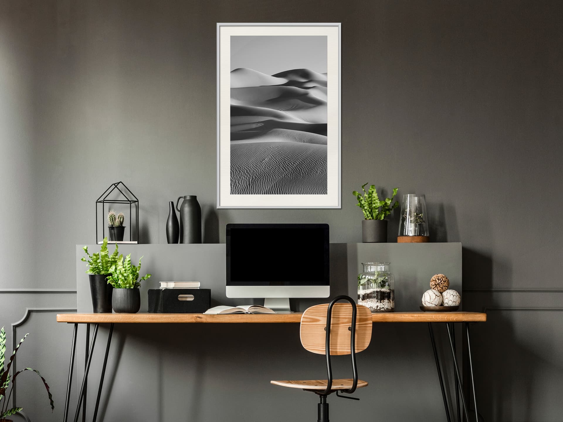 

Plakat - Ocean piasku II (rozmiar 40x60, wykończenie Rama biała z passe-partout)