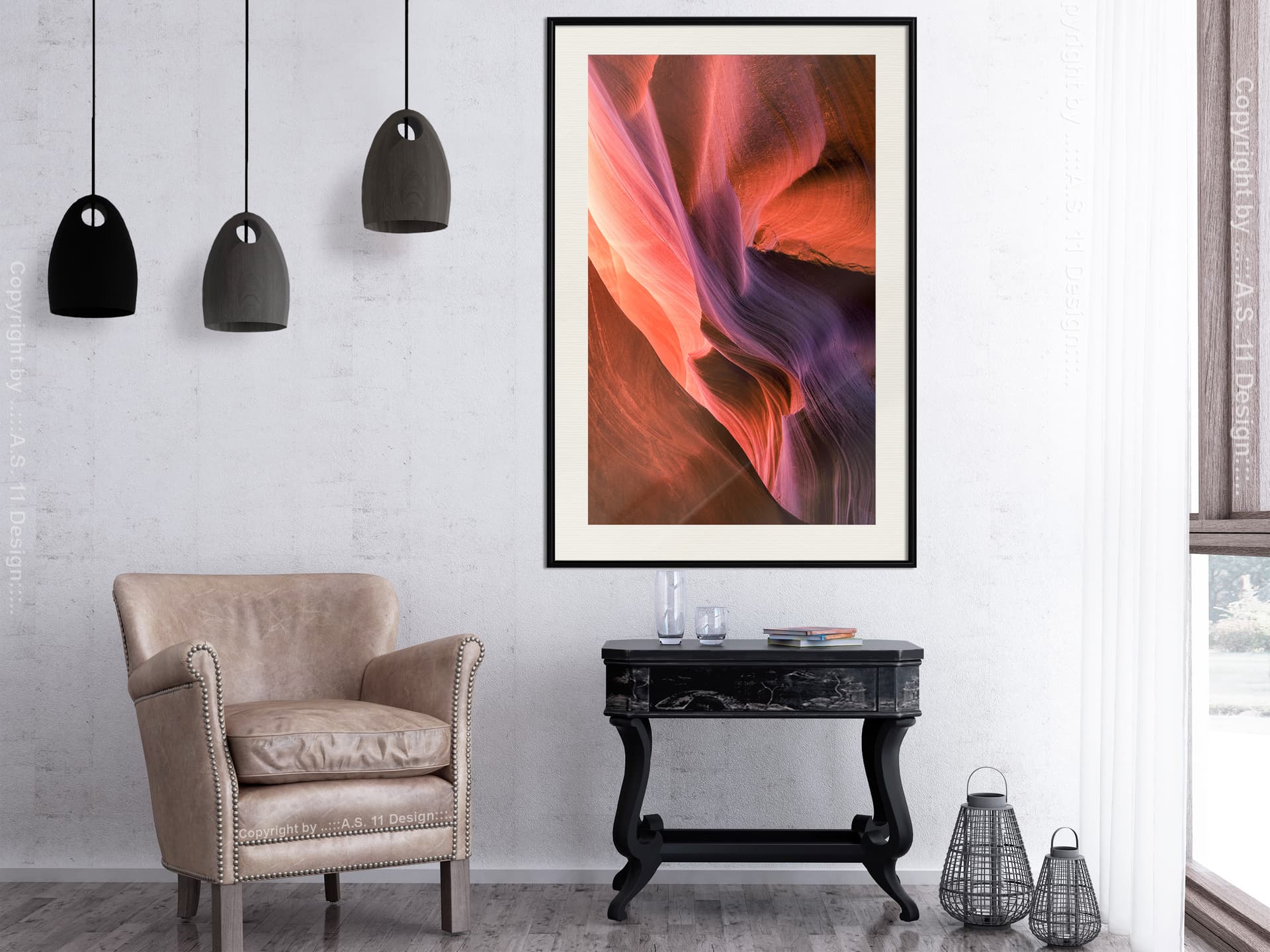 

Plakat - Odcienie fioletu II (rozmiar 20x30, wykończenie Rama czarna z passe-partout)