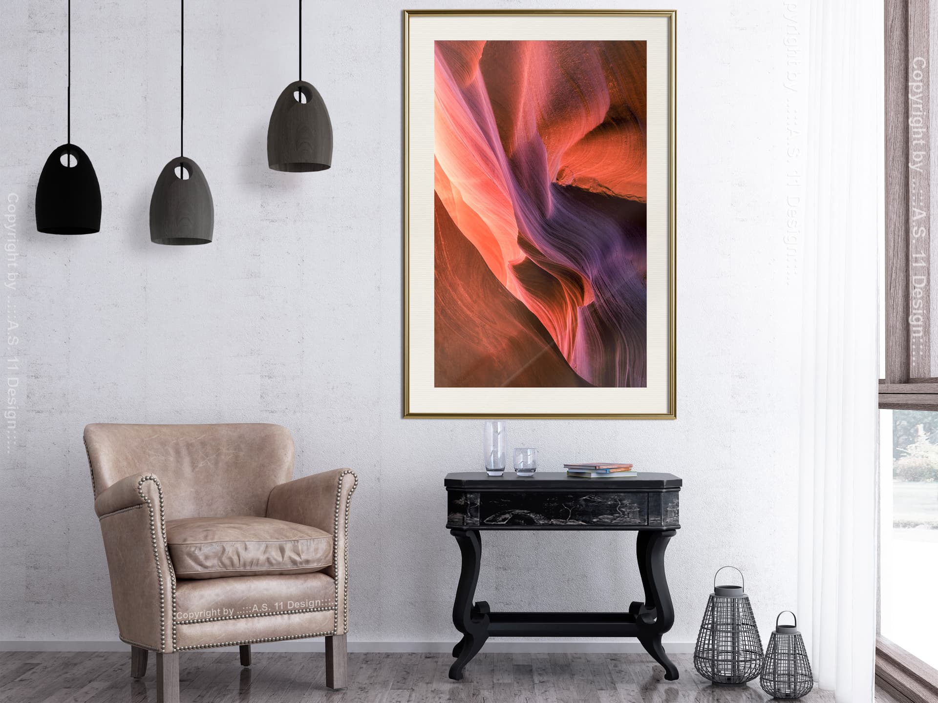 

Plakat - Odcienie fioletu II (rozmiar 20x30, wykończenie Rama złota z passe-partout)