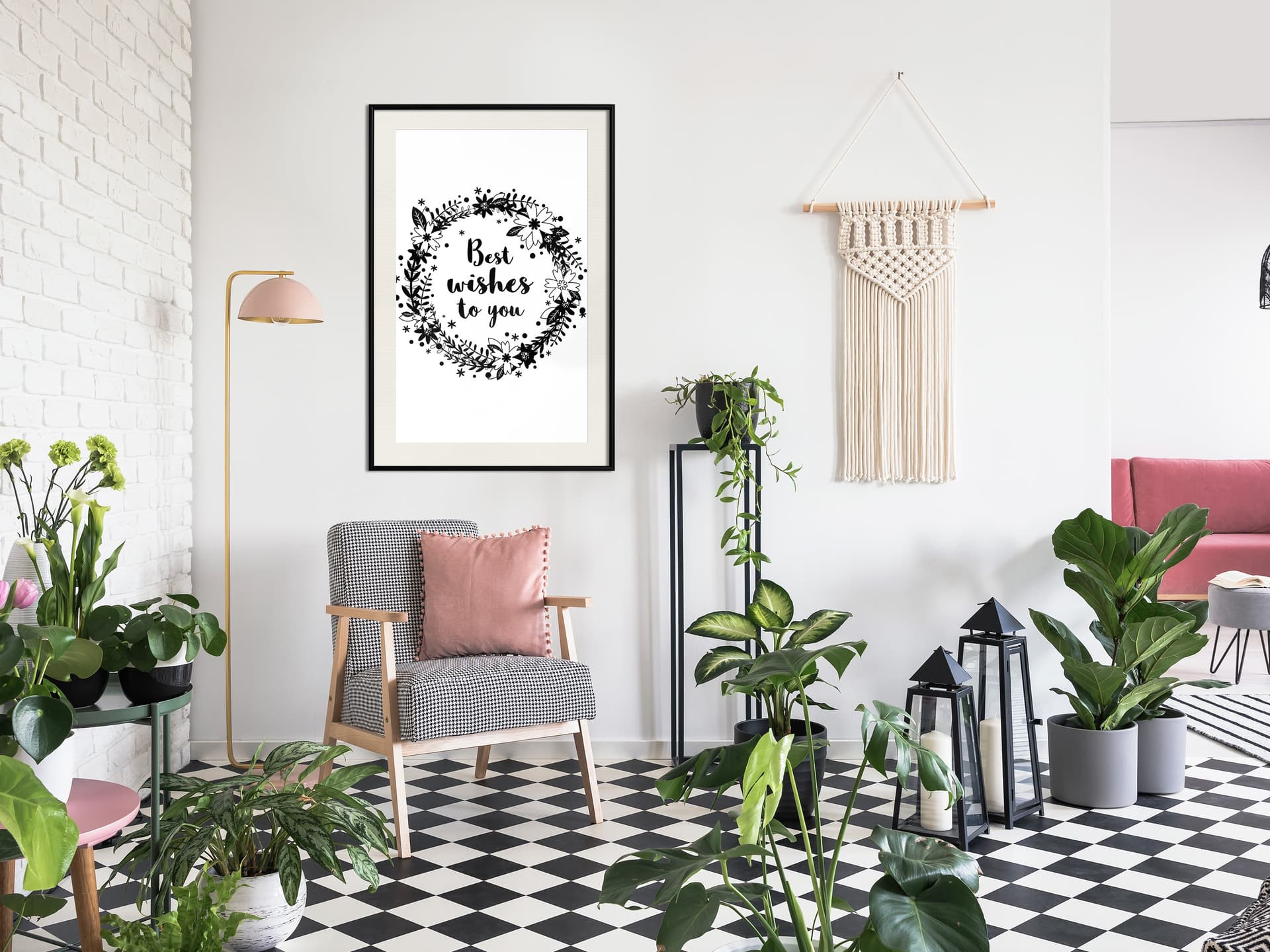 

Plakat - Najlepsze życzenia (rozmiar 20x30, wykończenie Rama czarna z passe-partout)