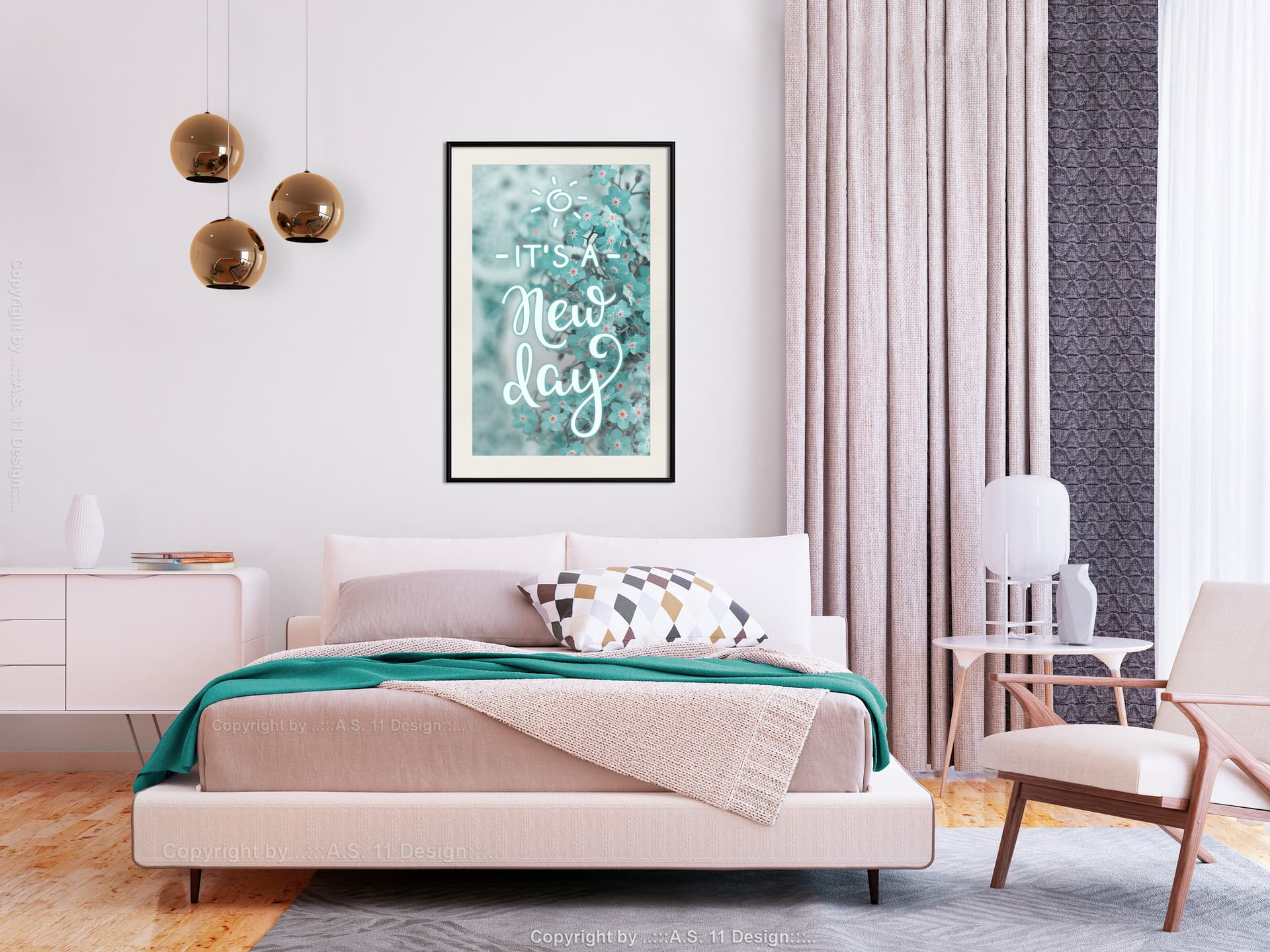 

Plakat - Nowy dzień (rozmiar 40x60, wykończenie Rama czarna z passe-partout)