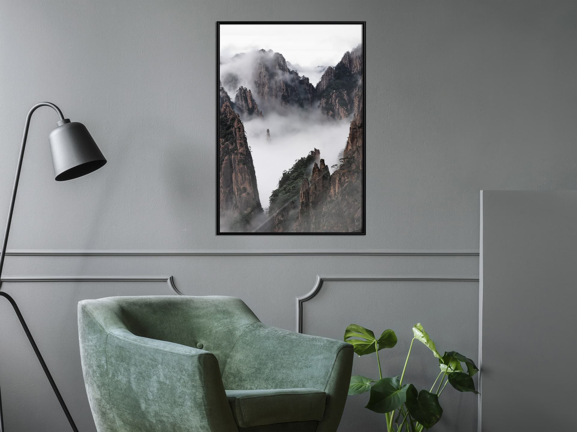 

Plakat - Mglista dolina (rozmiar 20x30, wykończenie Rama czarna)