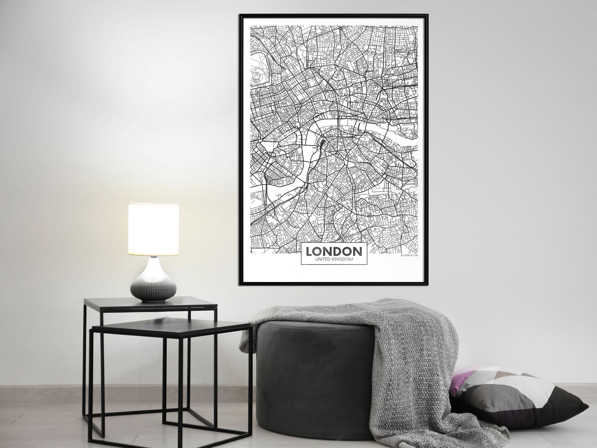 

Plakat - Plan miasta: Londyn (rozmiar 40x60, wykończenie Rama czarna)