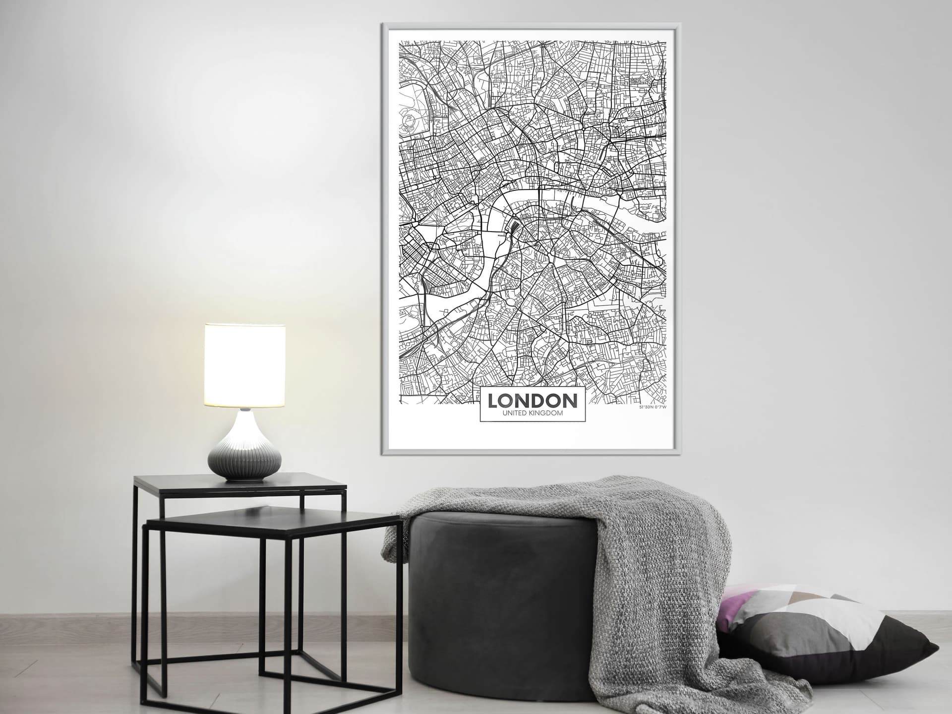 

Plakat - Plan miasta: Londyn (rozmiar 30x45, wykończenie Rama biała)