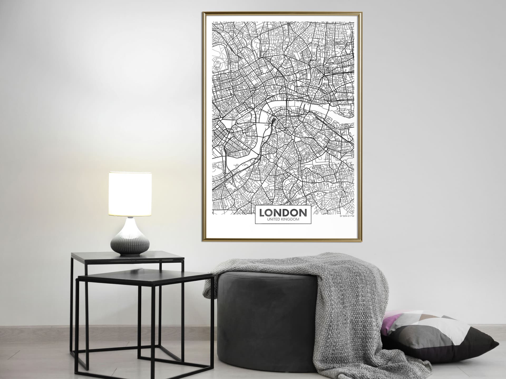 

Plakat - Plan miasta: Londyn (rozmiar 20x30, wykończenie Rama złota)