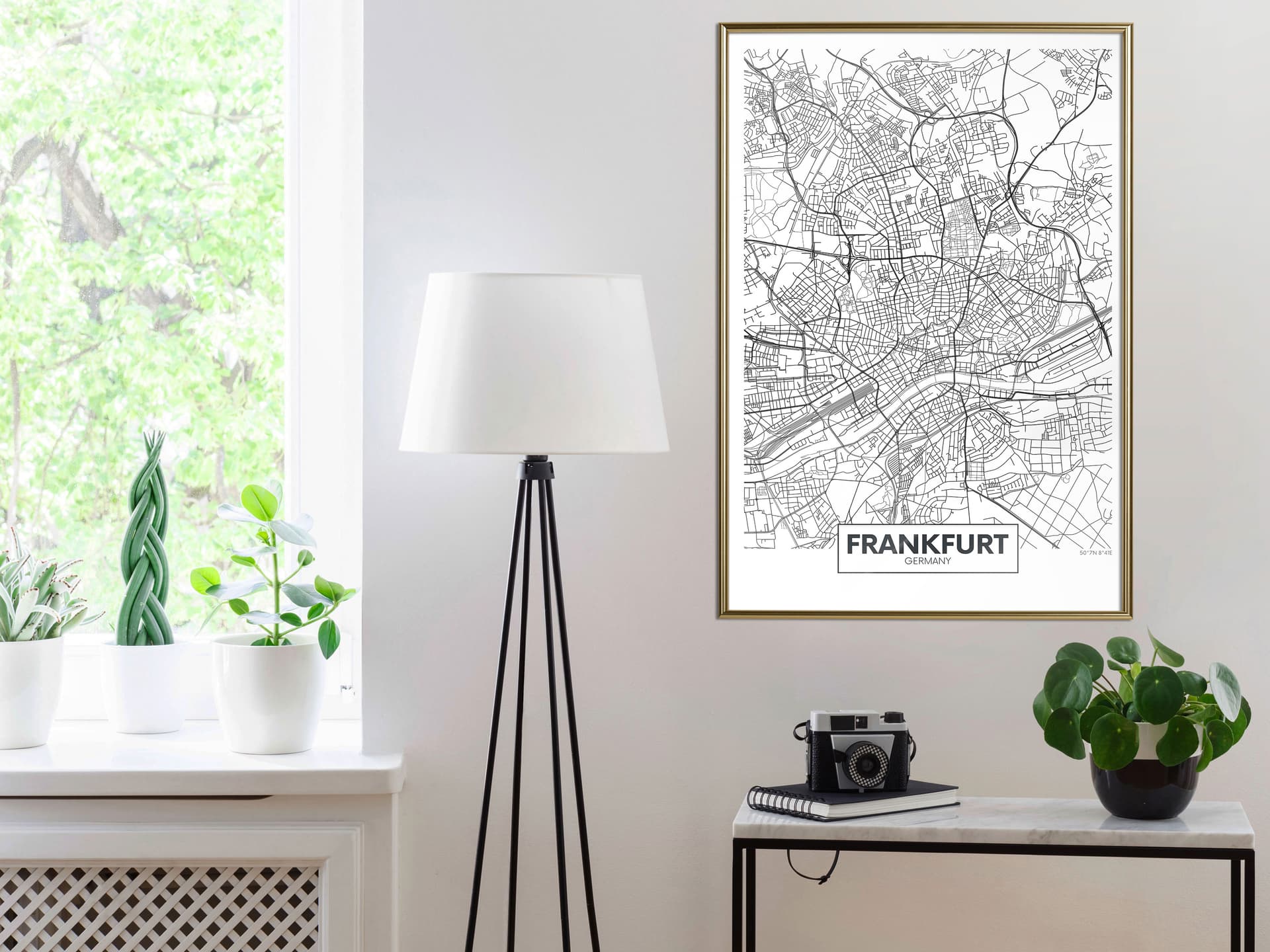 

Plakat - Plan miasta: Frankfurt (rozmiar 30x45, wykończenie Rama złota)