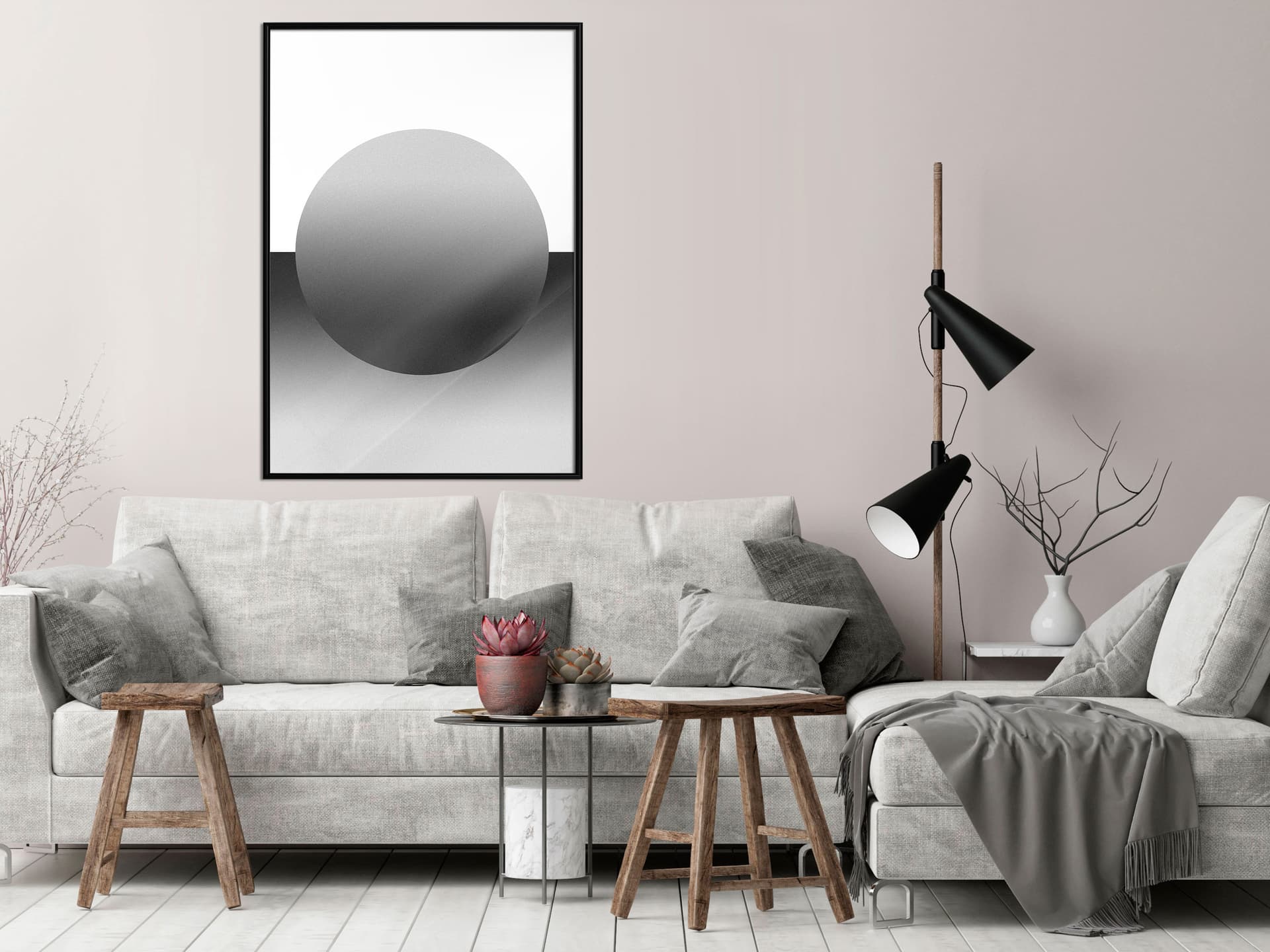 

Plakat - Lewitująca kula (rozmiar 20x30, wykończenie Rama czarna)
