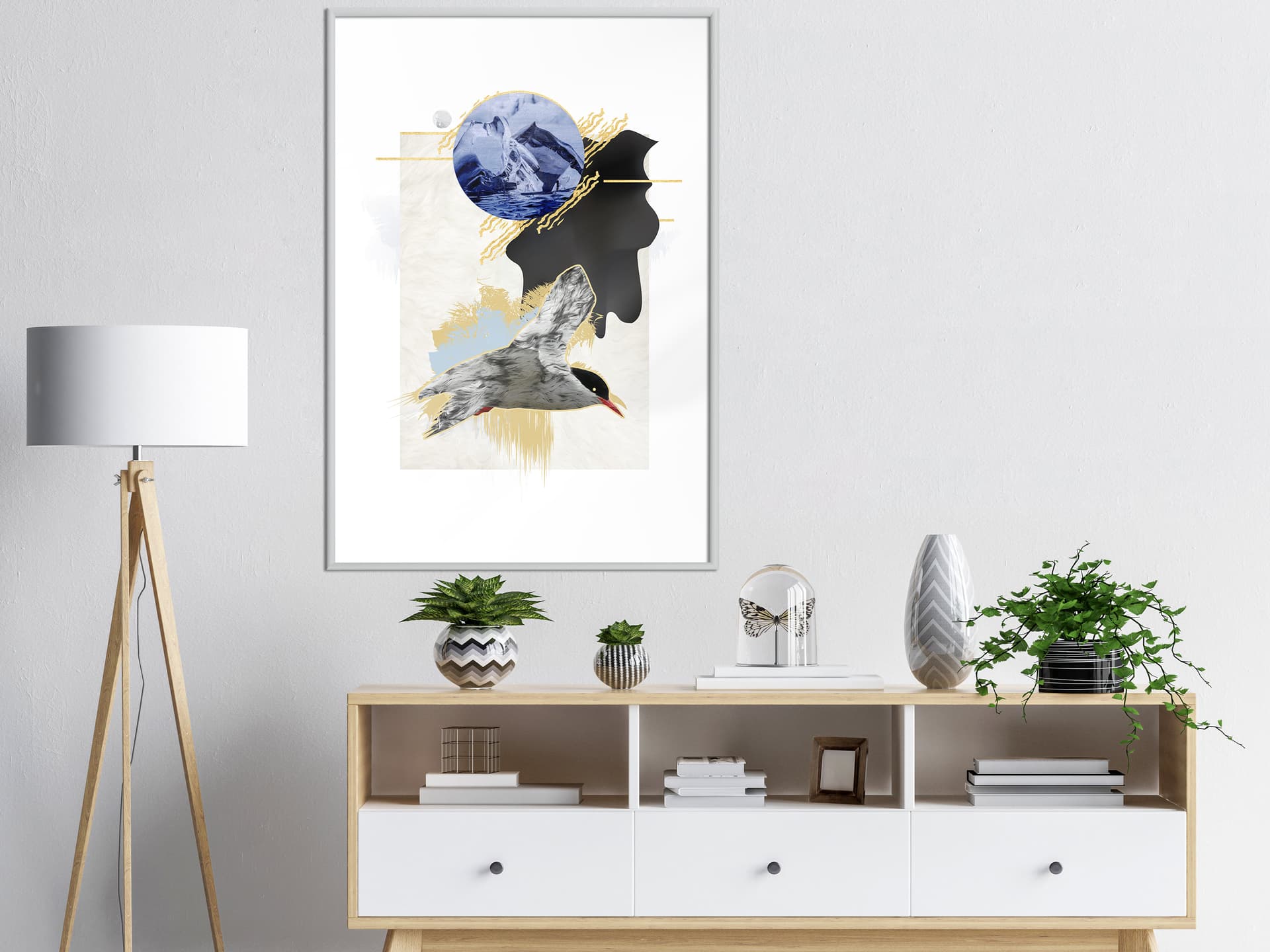 

Plakat - Abstrakcja z rybitwą (rozmiar 40x60, wykończenie Rama biała)