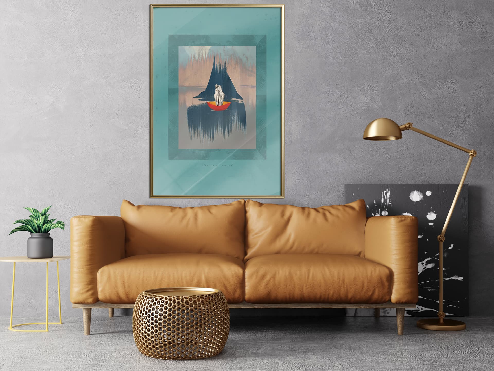 

Plakat - Amor i Psyche (rozmiar 40x60, wykończenie Rama złota)