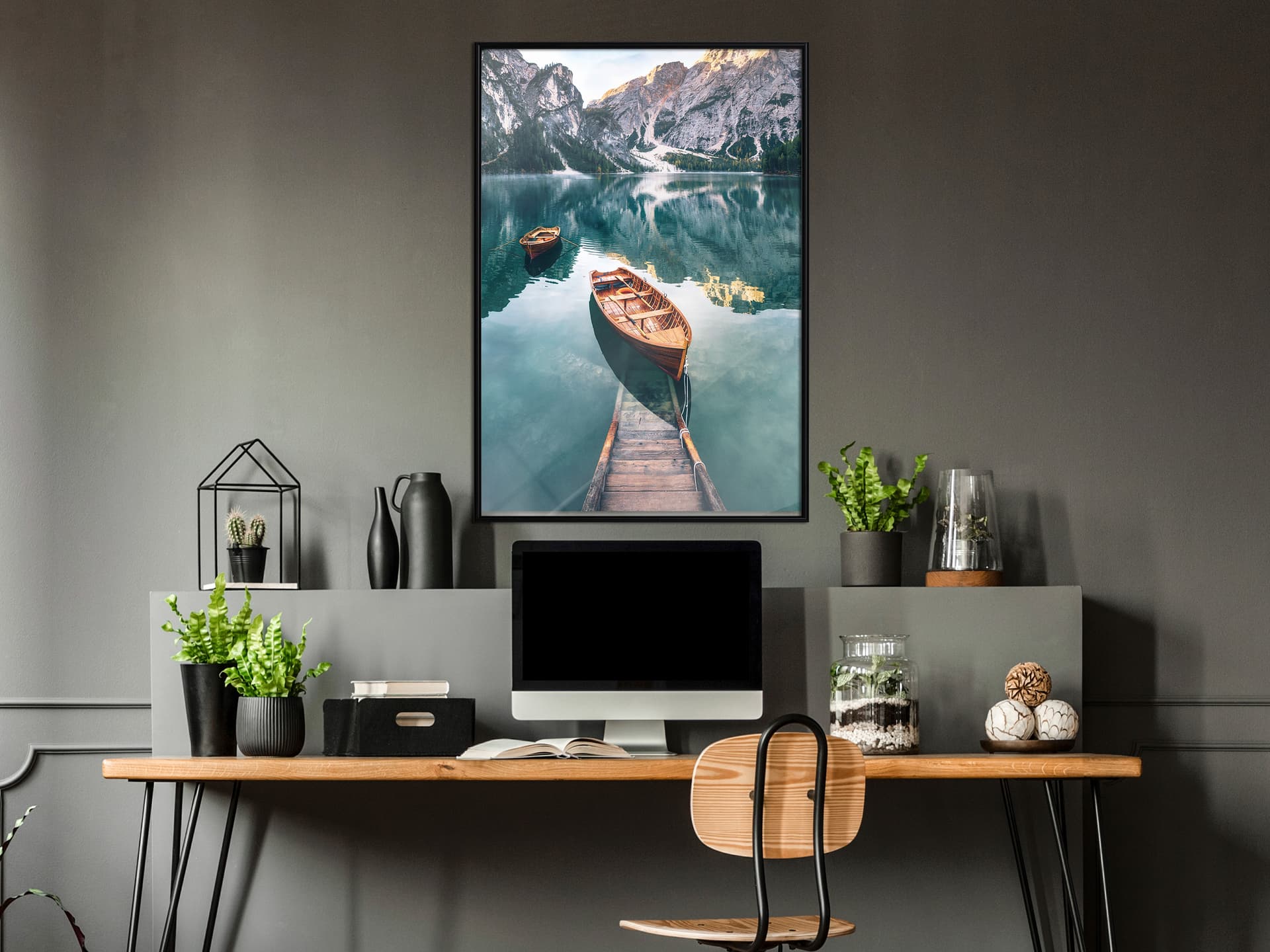

Plakat - Jezioro w górskiej dolinie (rozmiar 40x60, wykończenie Rama czarna)