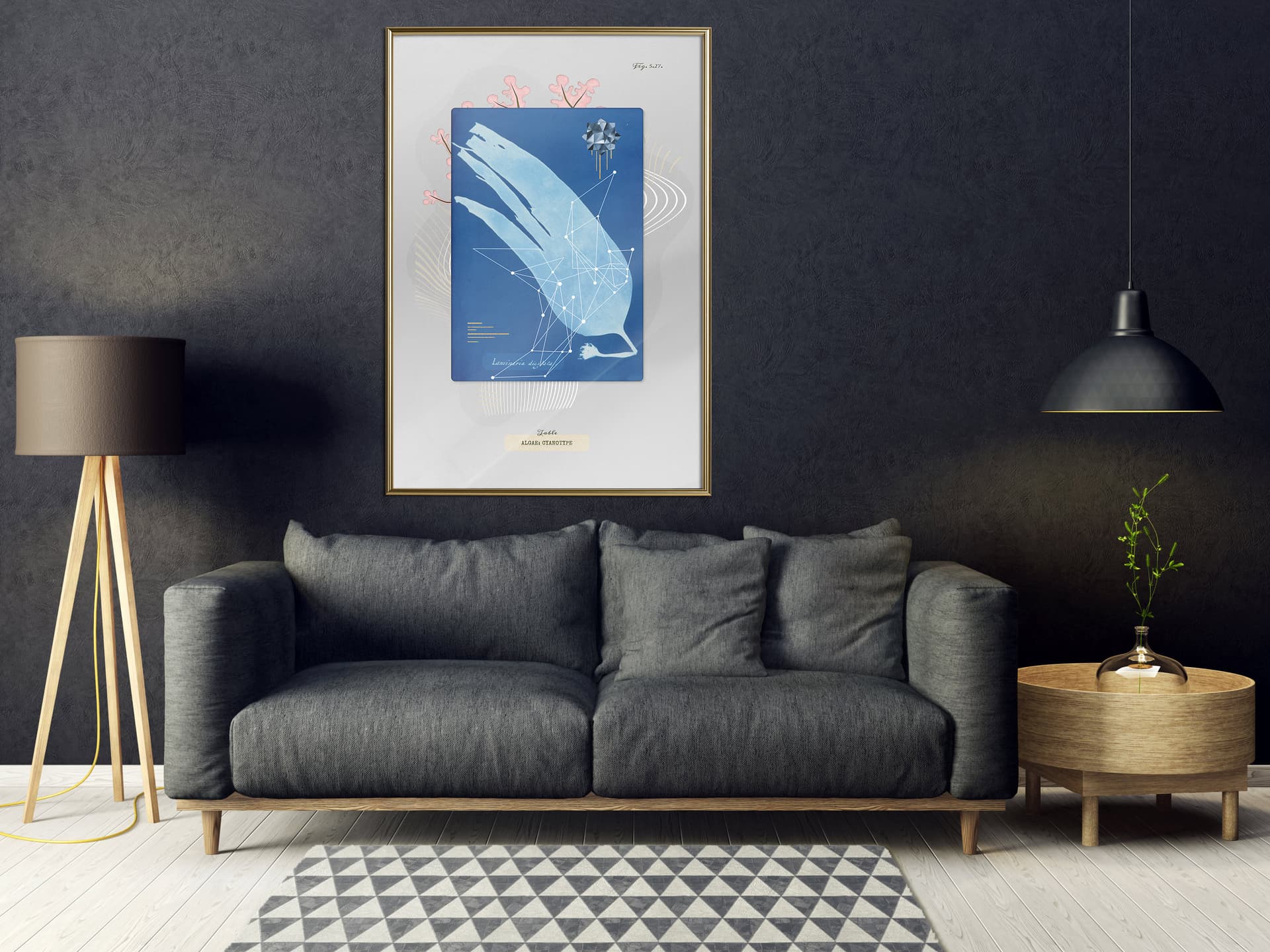 

Plakat - Cyjanotyp algi (rozmiar 20x30, wykończenie Rama złota)