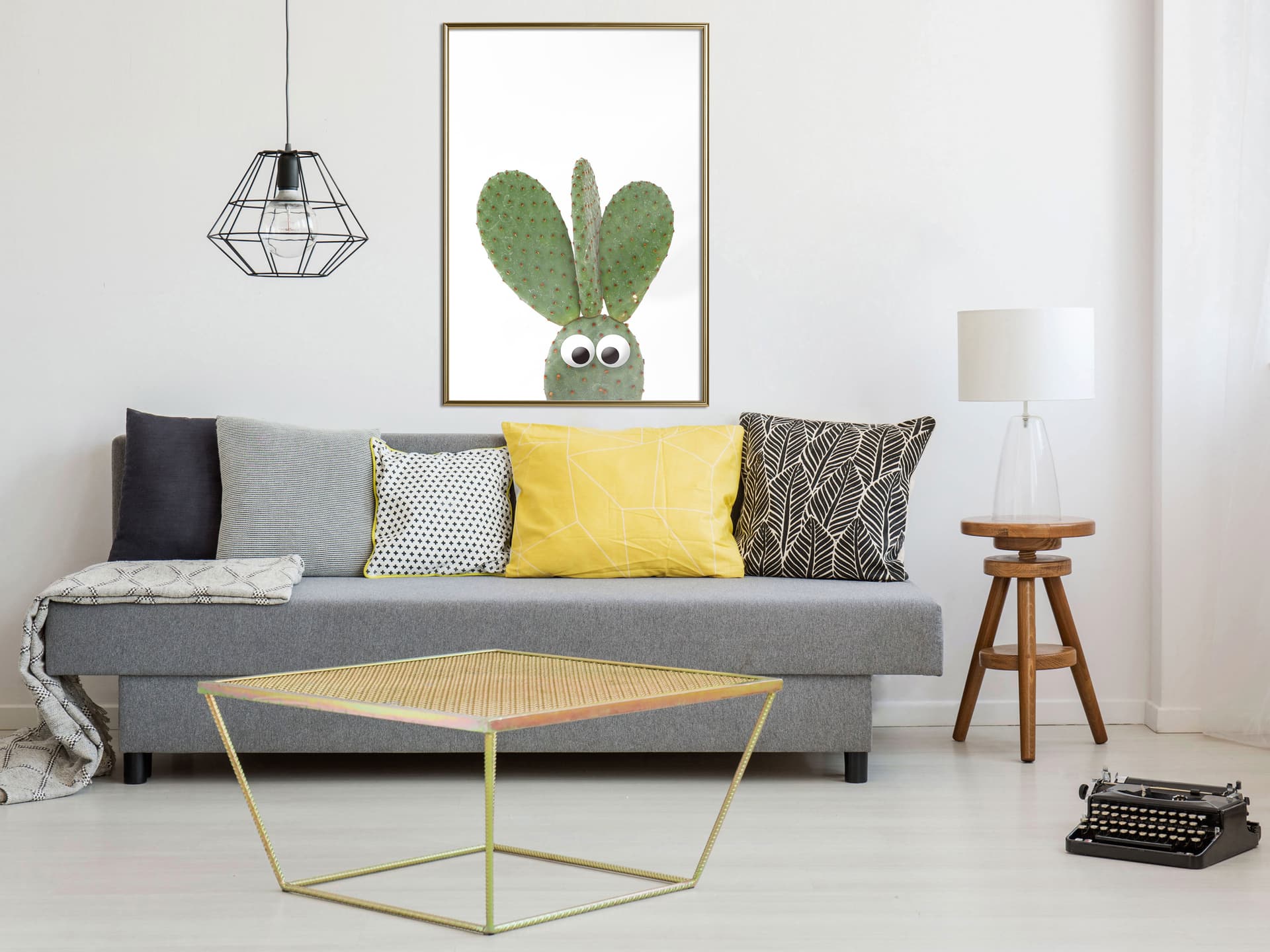 

Plakat - Śmieszny kaktus III (rozmiar 20x30, wykończenie Rama złota)
