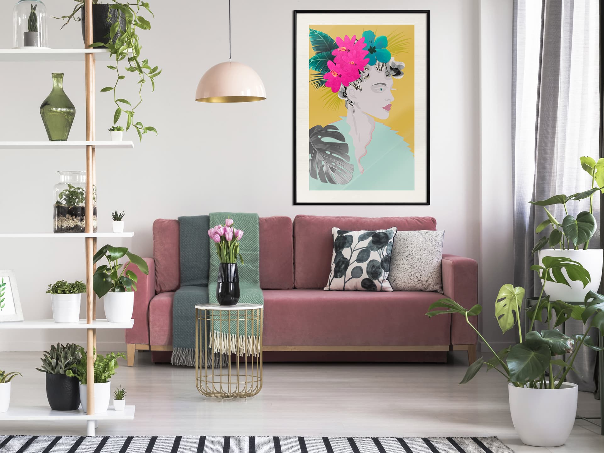 

Plakat - Korona z kwiatów (rozmiar 20x30, wykończenie Rama czarna z passe-partout)