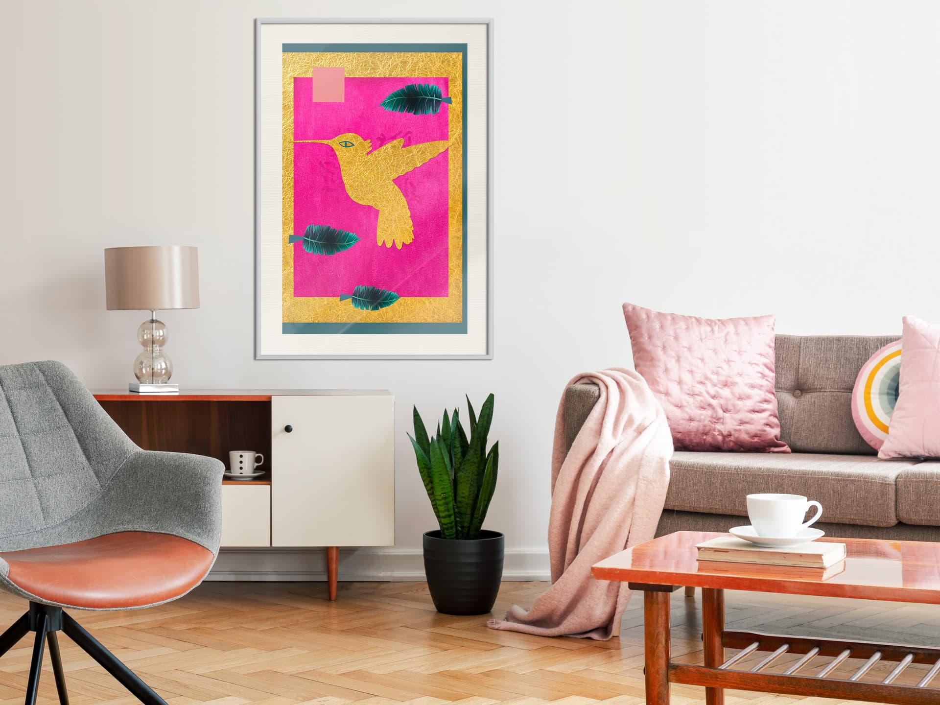 

Plakat - Indiański koliber (rozmiar 30x45, wykończenie Rama biała z passe-partout)