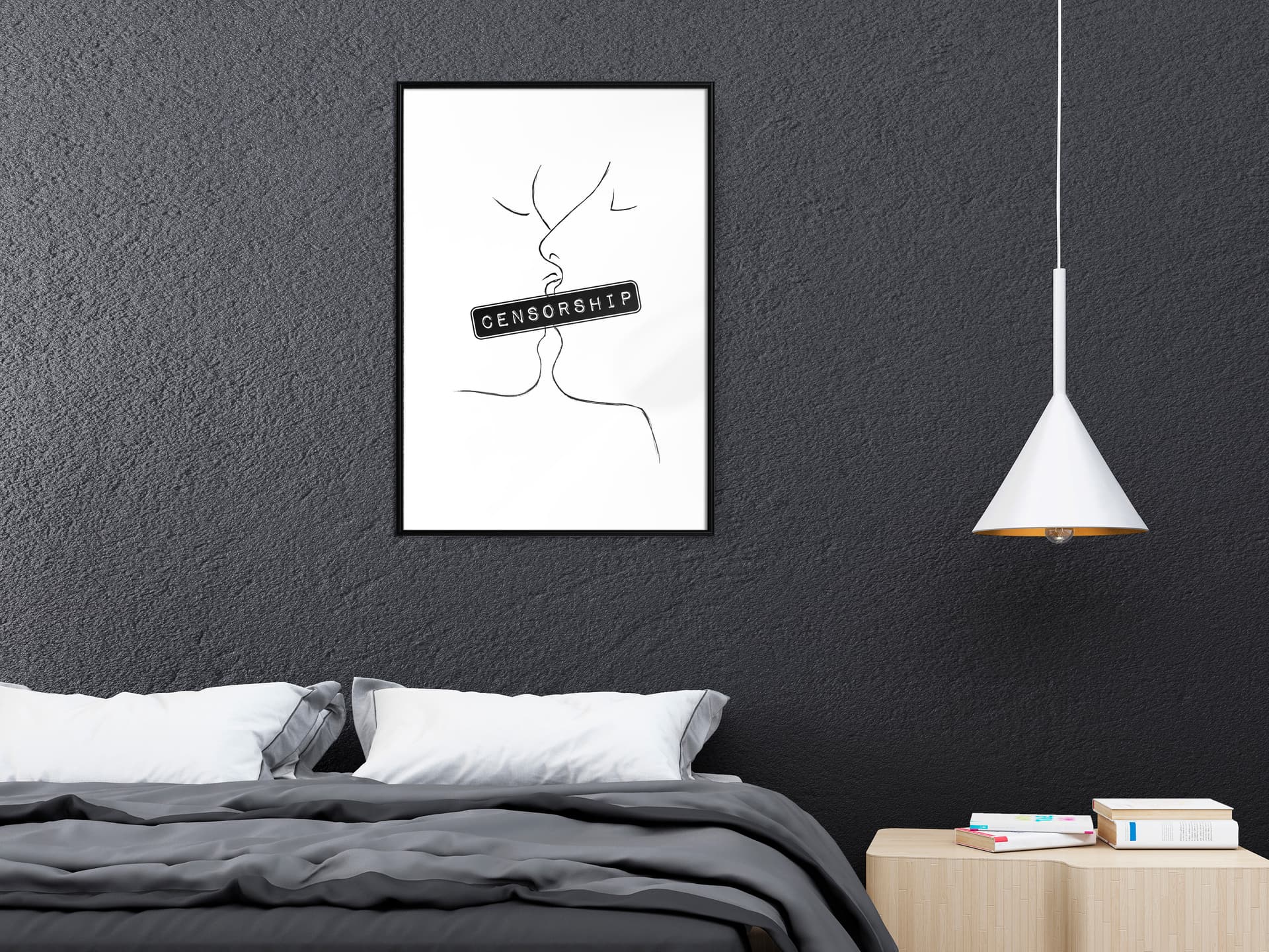 

Plakat - Zakazany pocałunek (rozmiar 20x30, wykończenie Rama czarna)