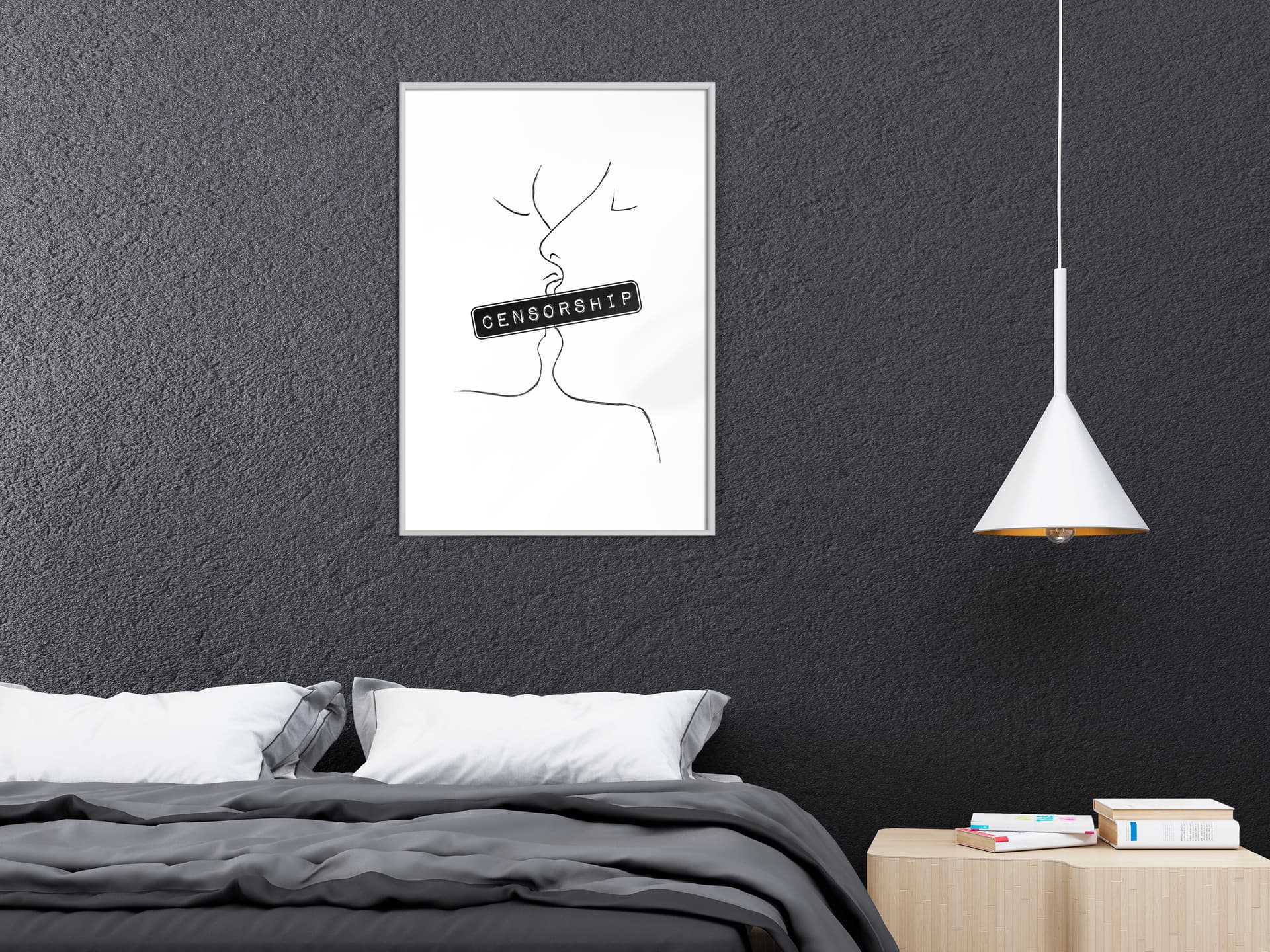 

Plakat - Zakazany pocałunek (rozmiar 40x60, wykończenie Rama biała)