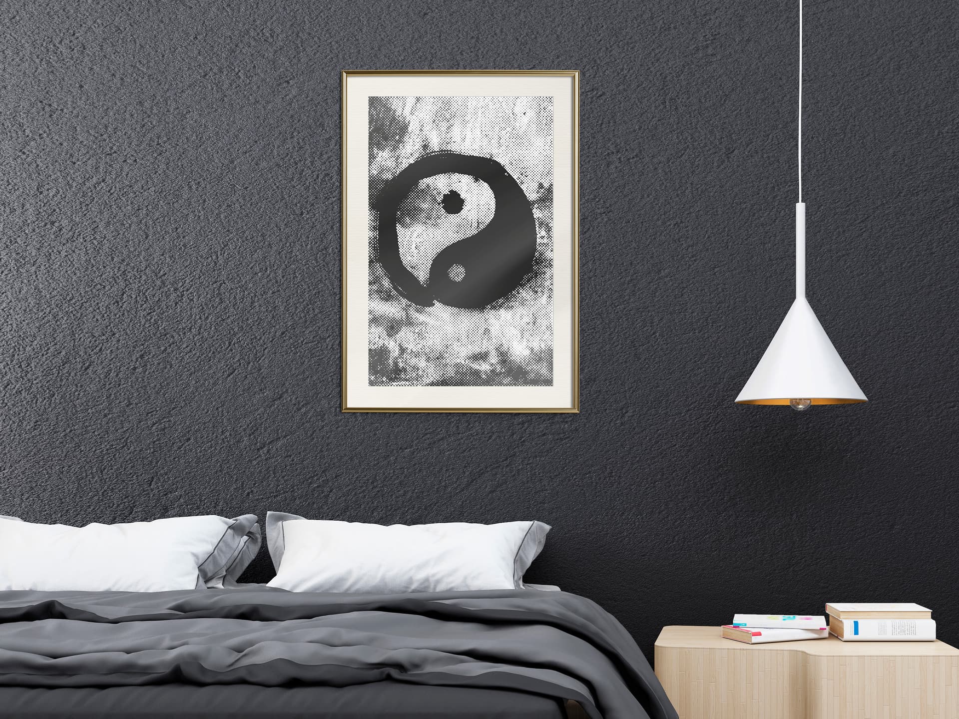 

Plakat - Uzupełnianie się przeciwieństw (rozmiar 40x60, wykończenie Rama złota z passe-partout)