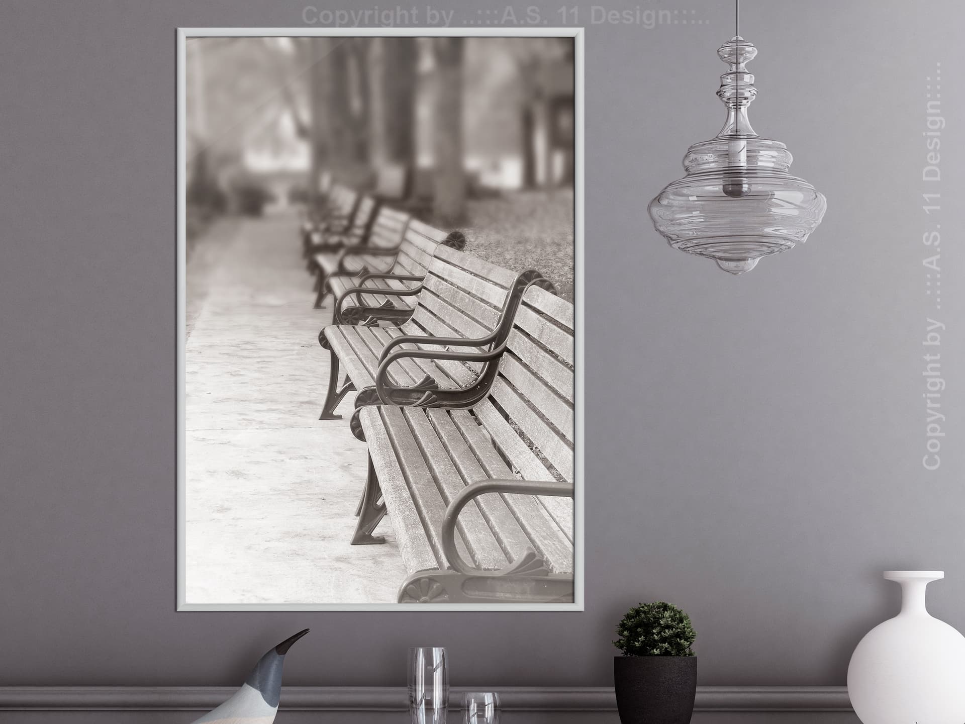 

Plakat - Aleja w parku (rozmiar 20x30, wykończenie Rama biała)