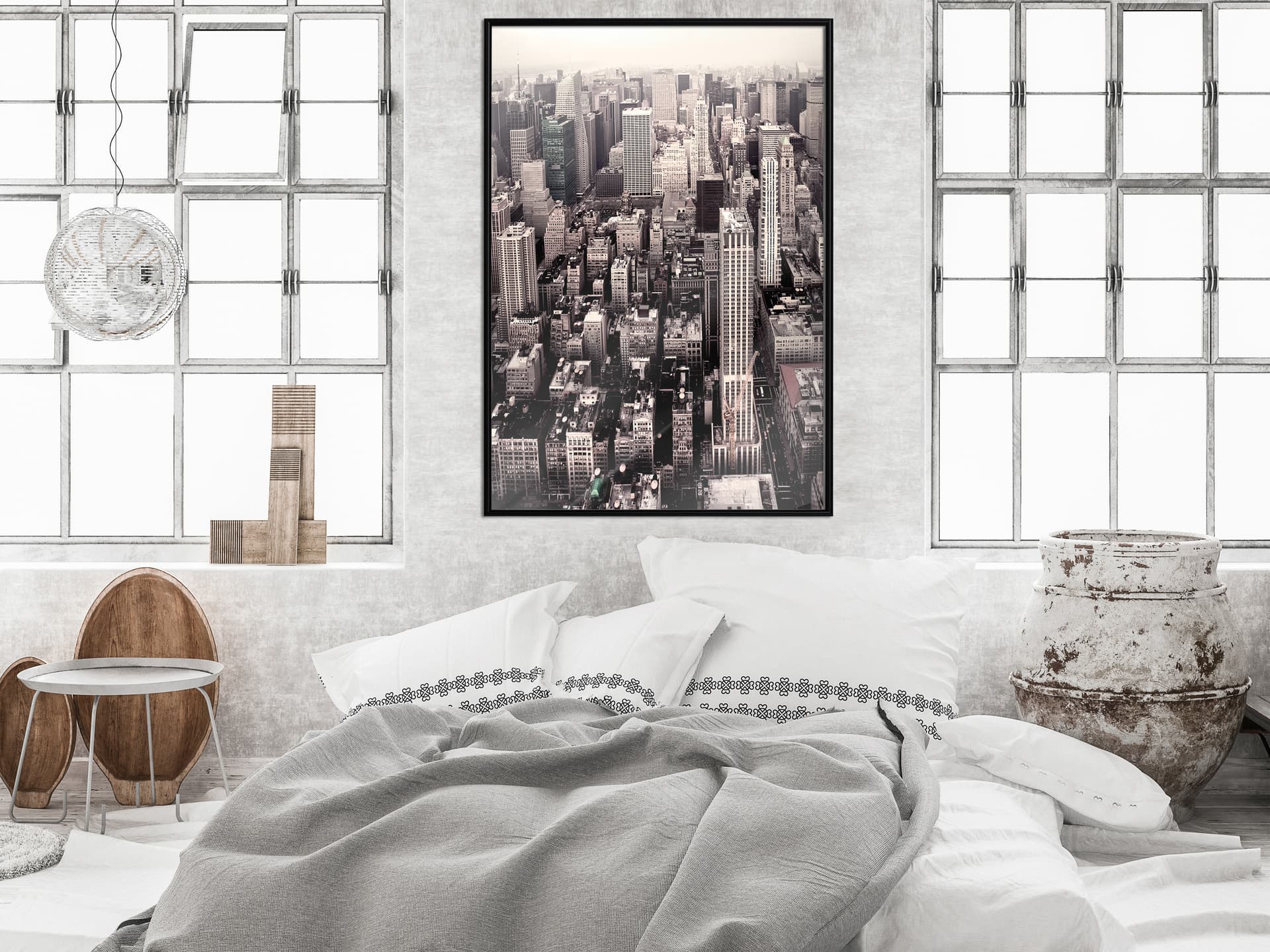 

Plakat - Nowy Jork z lotu ptaka (rozmiar 20x30, wykończenie Rama czarna)
