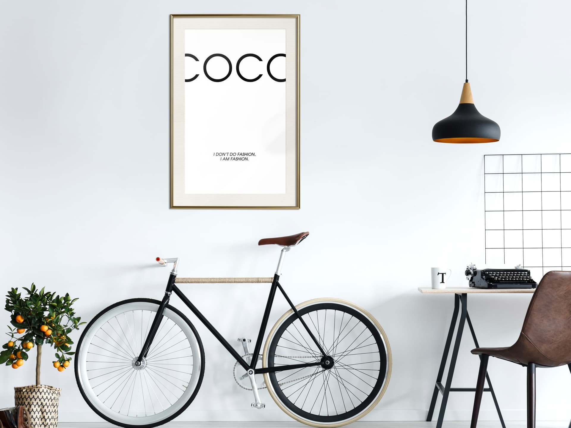 

Plakat - Jestem modą (rozmiar 40x60, wykończenie Rama złota z passe-partout)