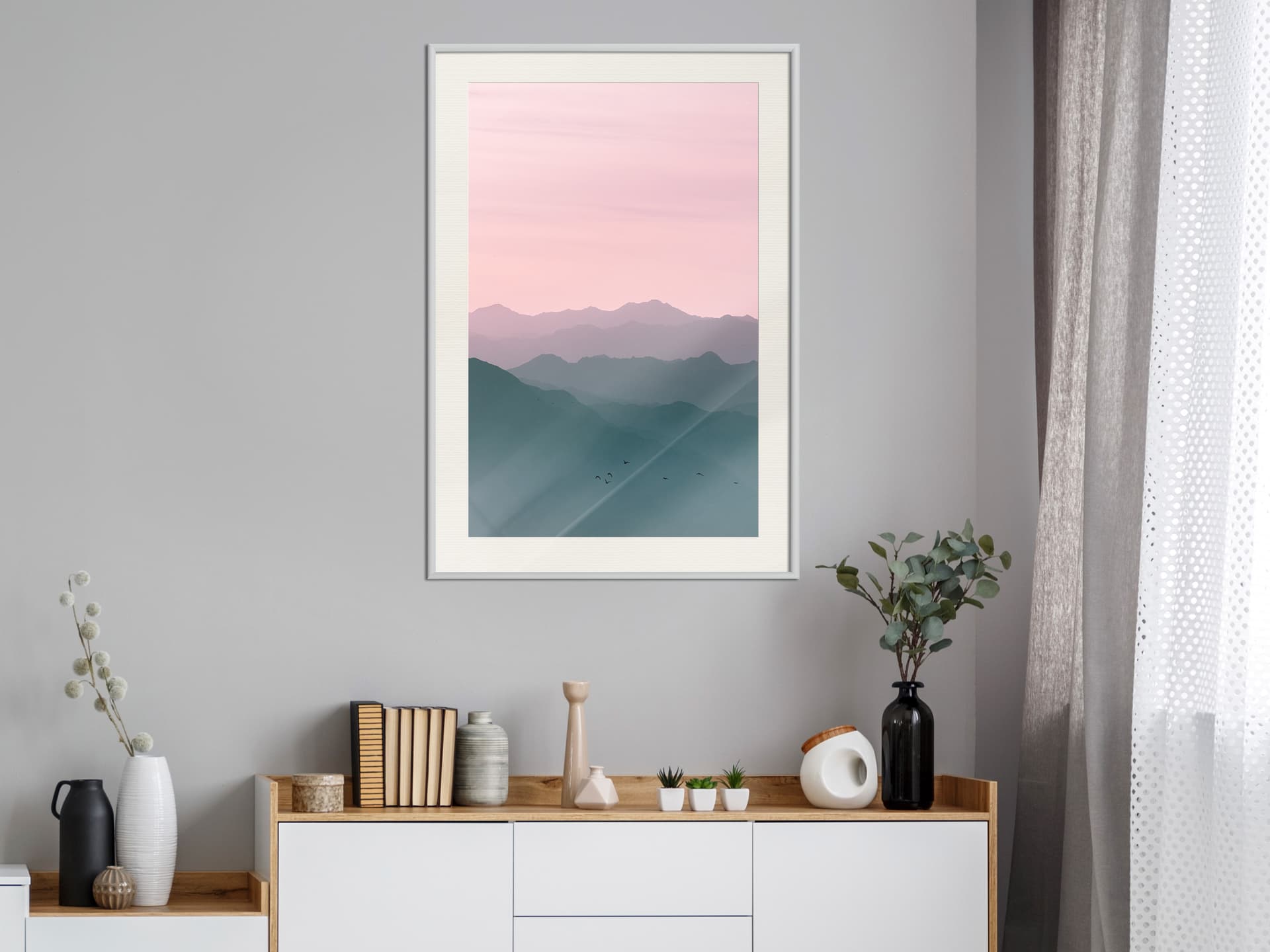 

Plakat - Naturalny gradient I (rozmiar 20x30, wykończenie Rama biała z passe-partout)