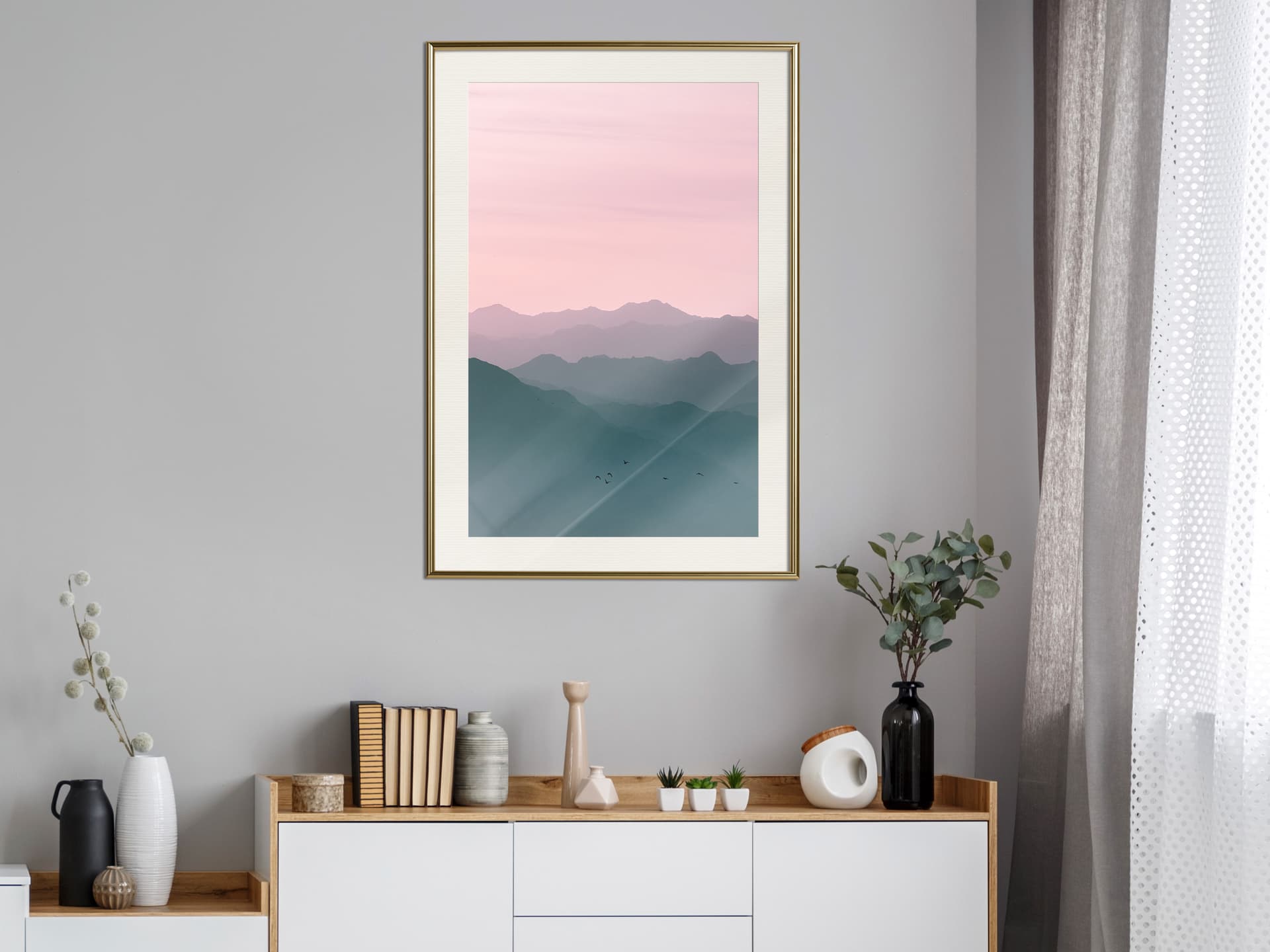 

Plakat - Naturalny gradient I (rozmiar 40x60, wykończenie Rama złota z passe-partout)