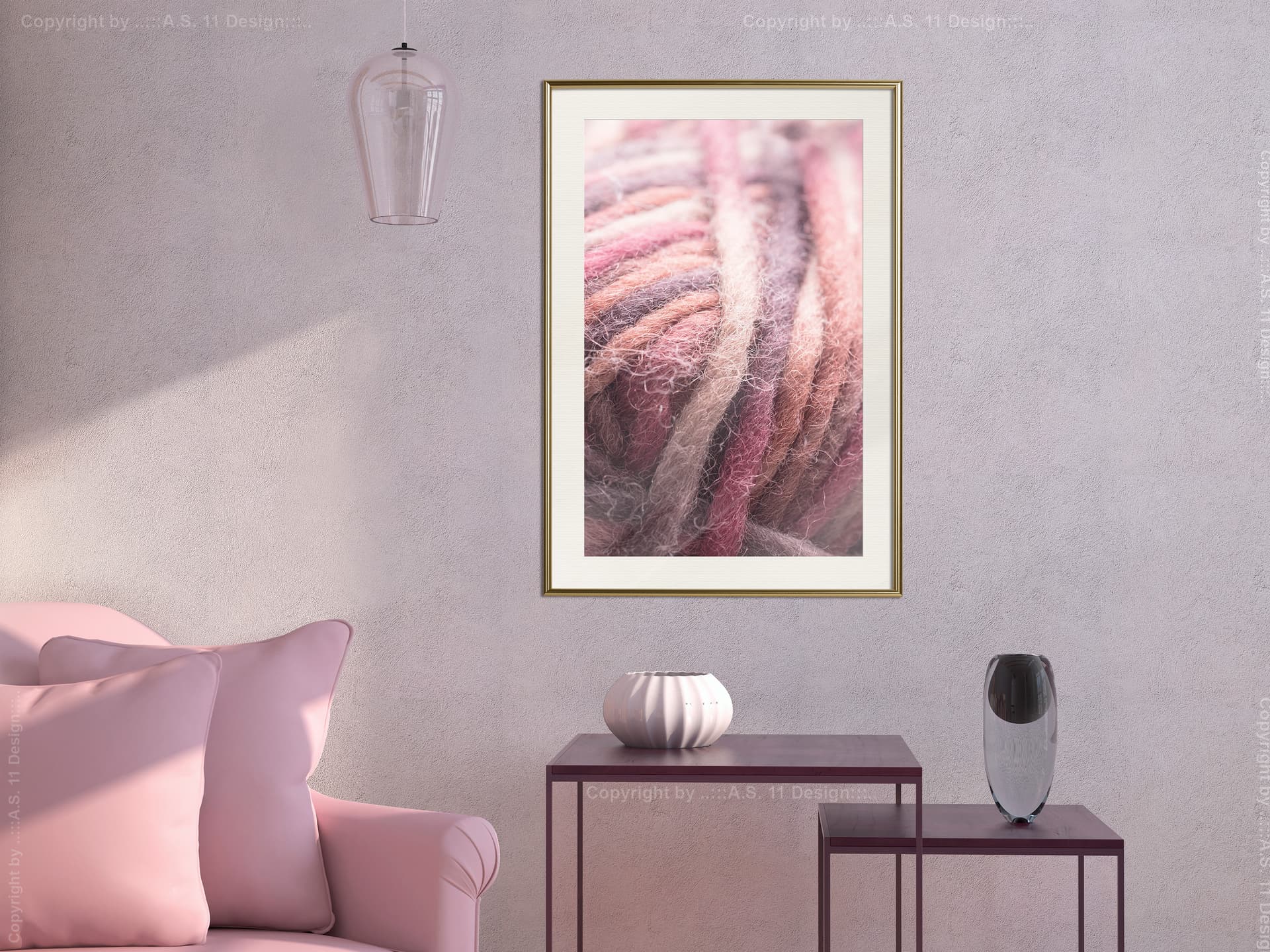 

Plakat - Motek wełny (rozmiar 20x30, wykończenie Rama złota z passe-partout)