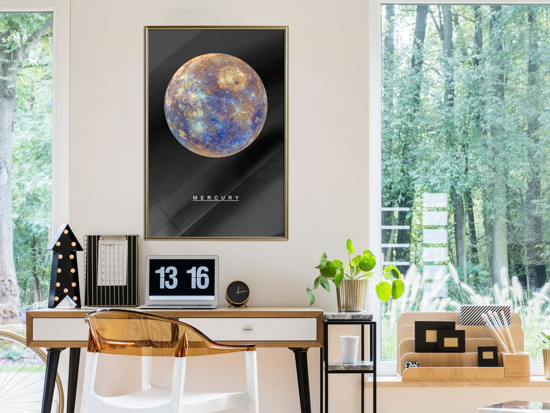 

Plakat - Układ słoneczny: Merkury (rozmiar 20x30, wykończenie Rama złota)