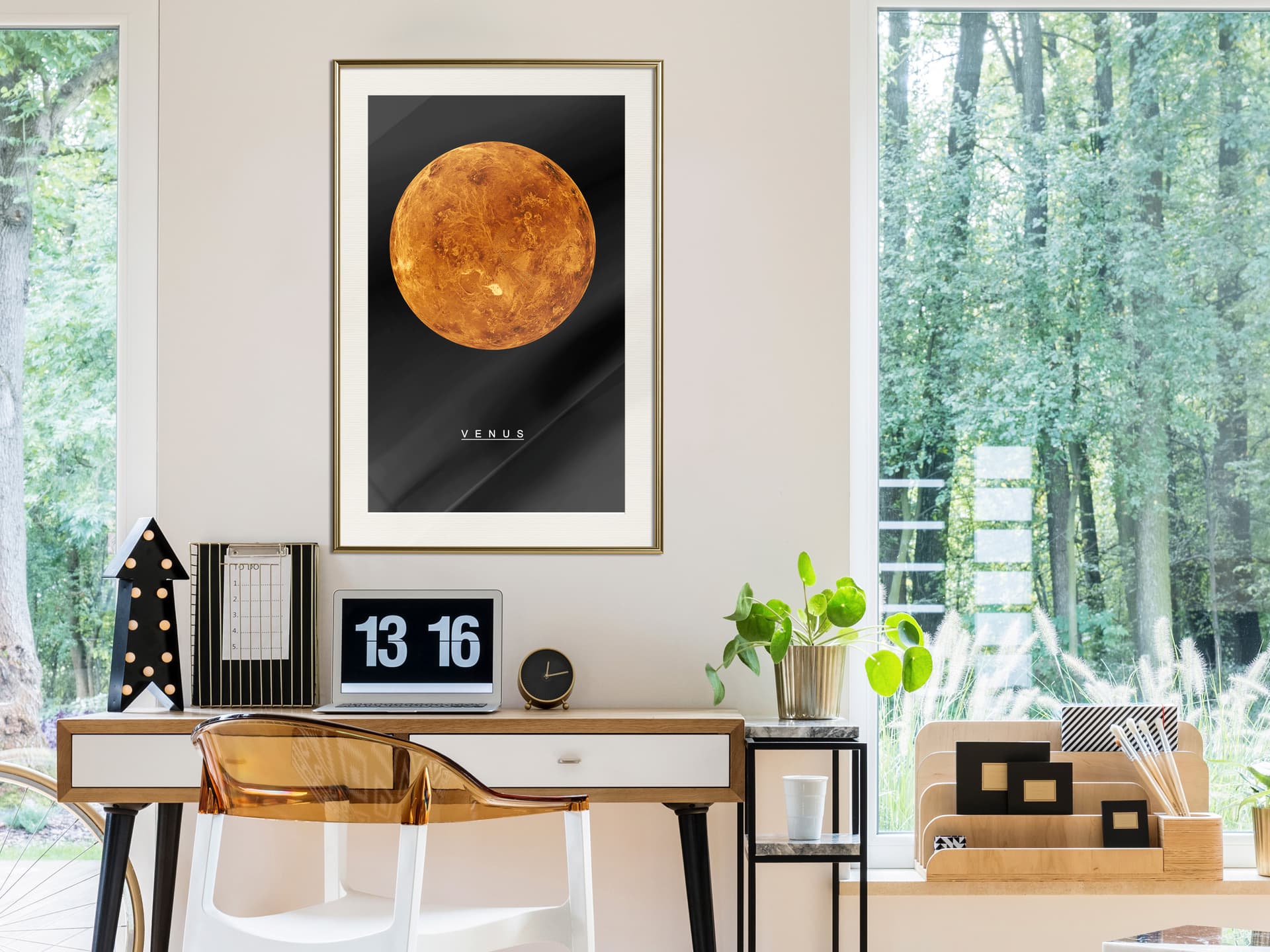 

Plakat - Układ słoneczny: Wenus (rozmiar 20x30, wykończenie Rama złota z passe-partout)
