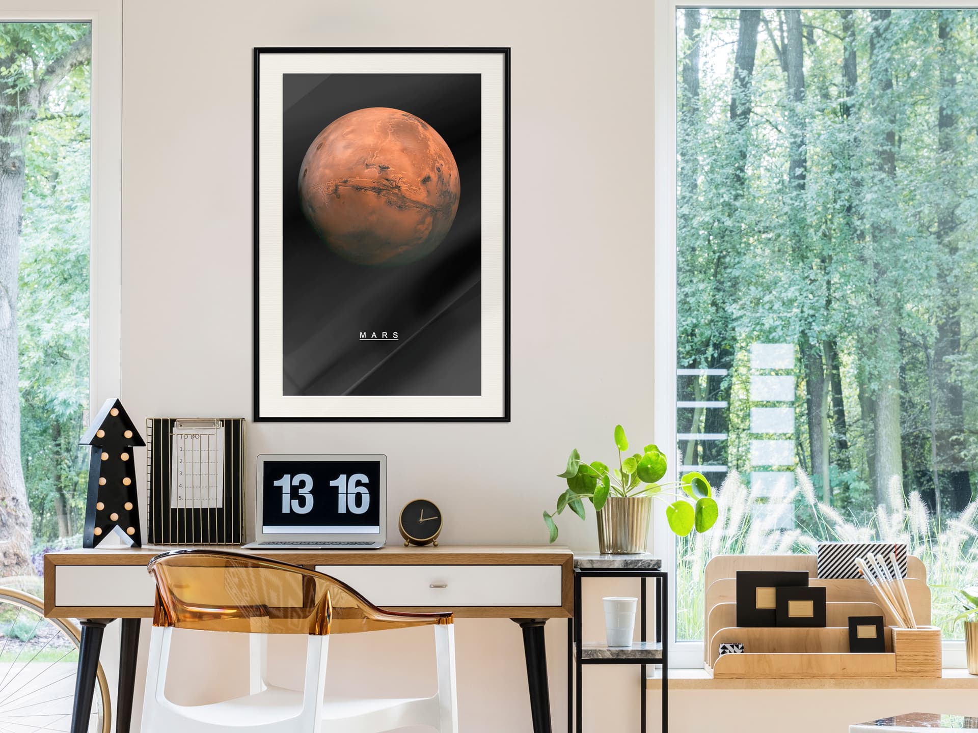 

Plakat - Układ słoneczny: Mars (rozmiar 30x45, wykończenie Rama czarna z passe-partout)