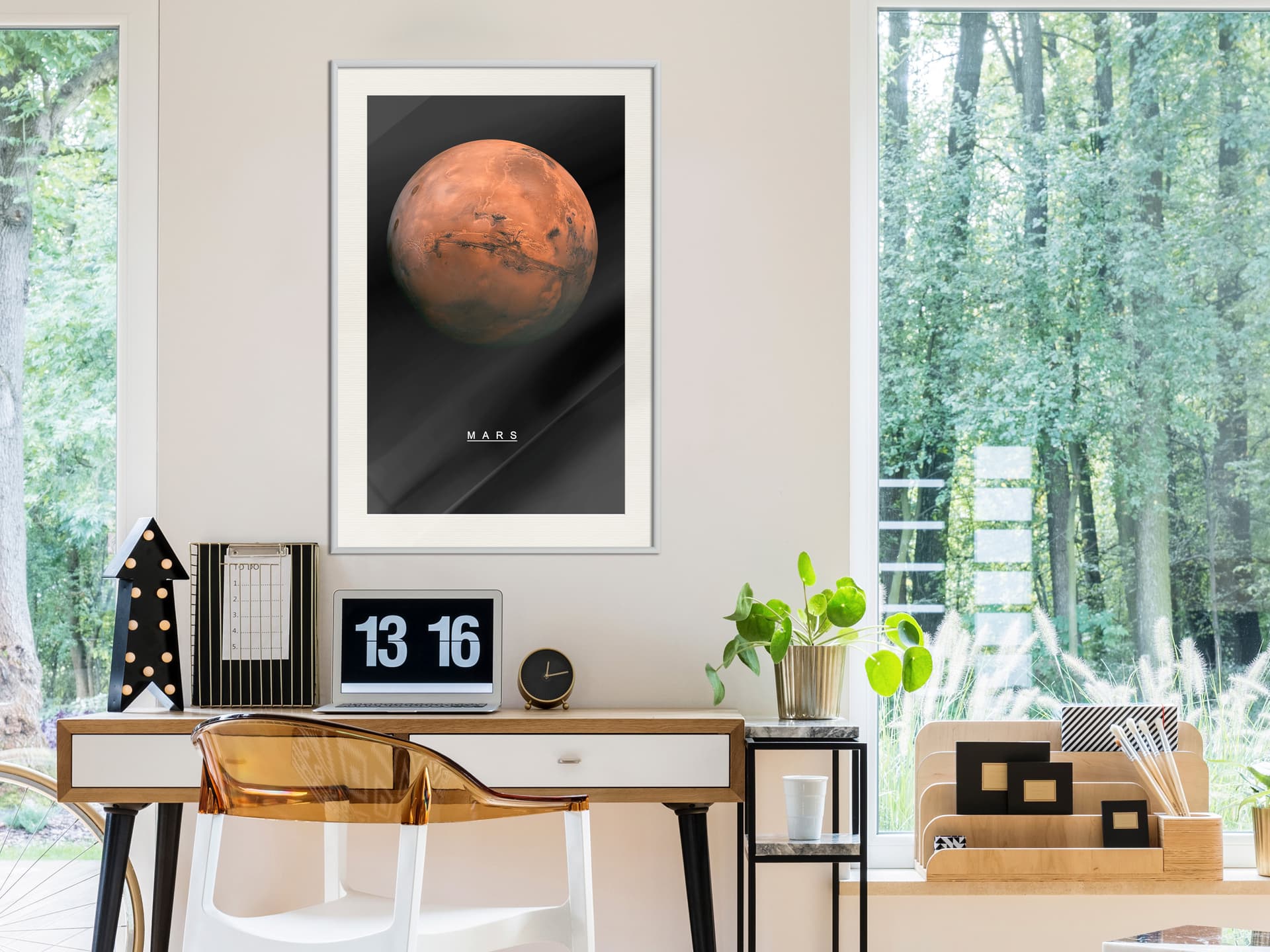 

Plakat - Układ słoneczny: Mars (rozmiar 20x30, wykończenie Rama biała z passe-partout)