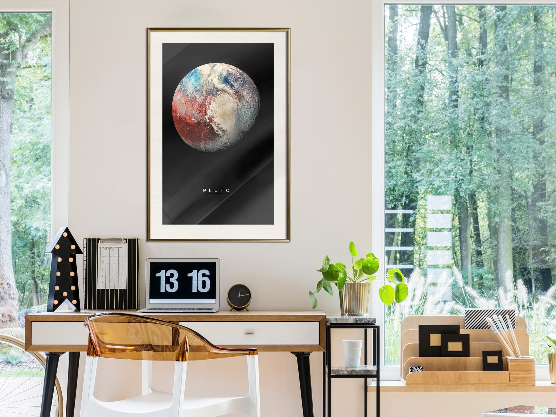 

Plakat - Układ słoneczny: Pluton (rozmiar 30x45, wykończenie Rama złota z passe-partout)