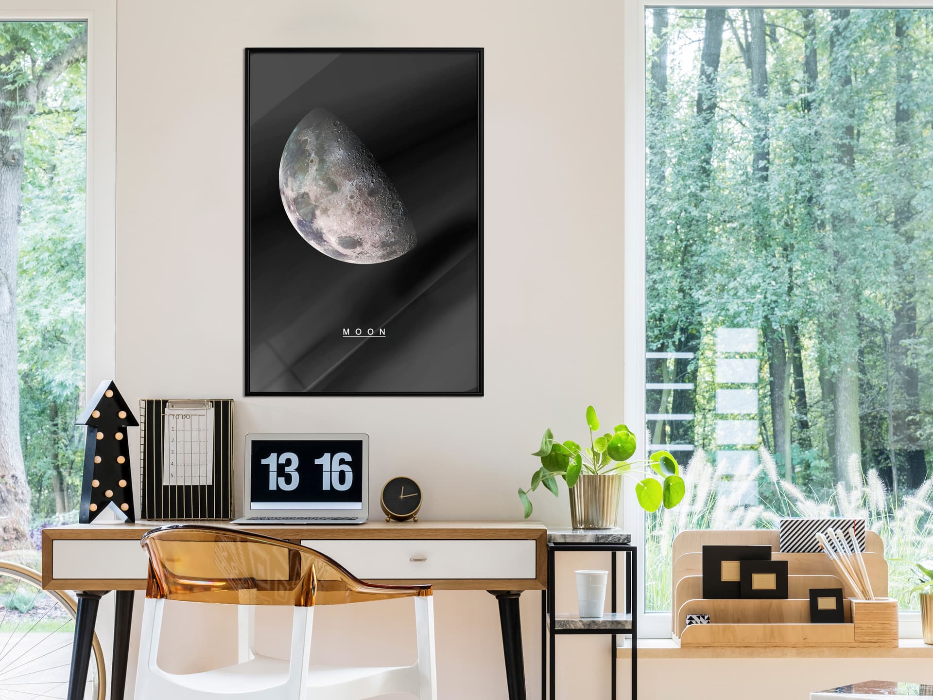 

Plakat - Układ słoneczny: Księżyc (rozmiar 40x60, wykończenie Rama czarna)