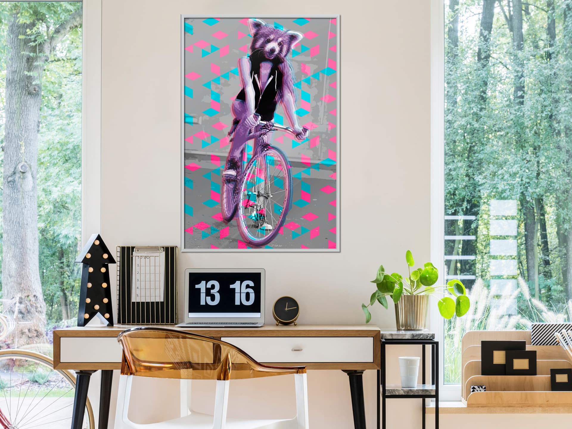 

Plakat - Niezwykła rowerzystka (rozmiar 20x30, wykończenie Rama biała)