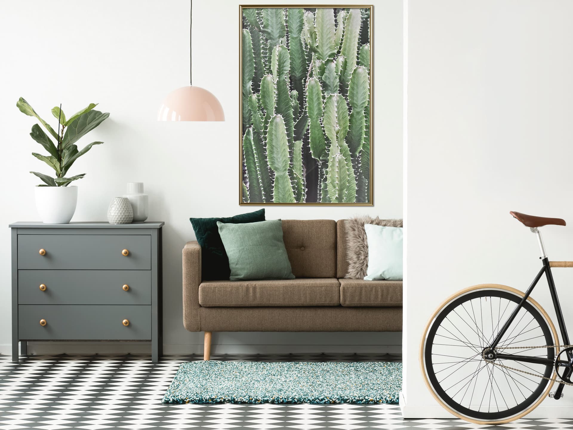 

Plakat - Plantacja kaktusów (rozmiar 40x60, wykończenie Rama złota)
